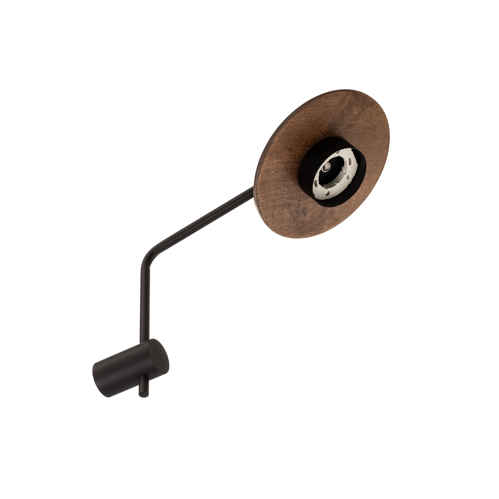 Wandlamp Disk met houten element