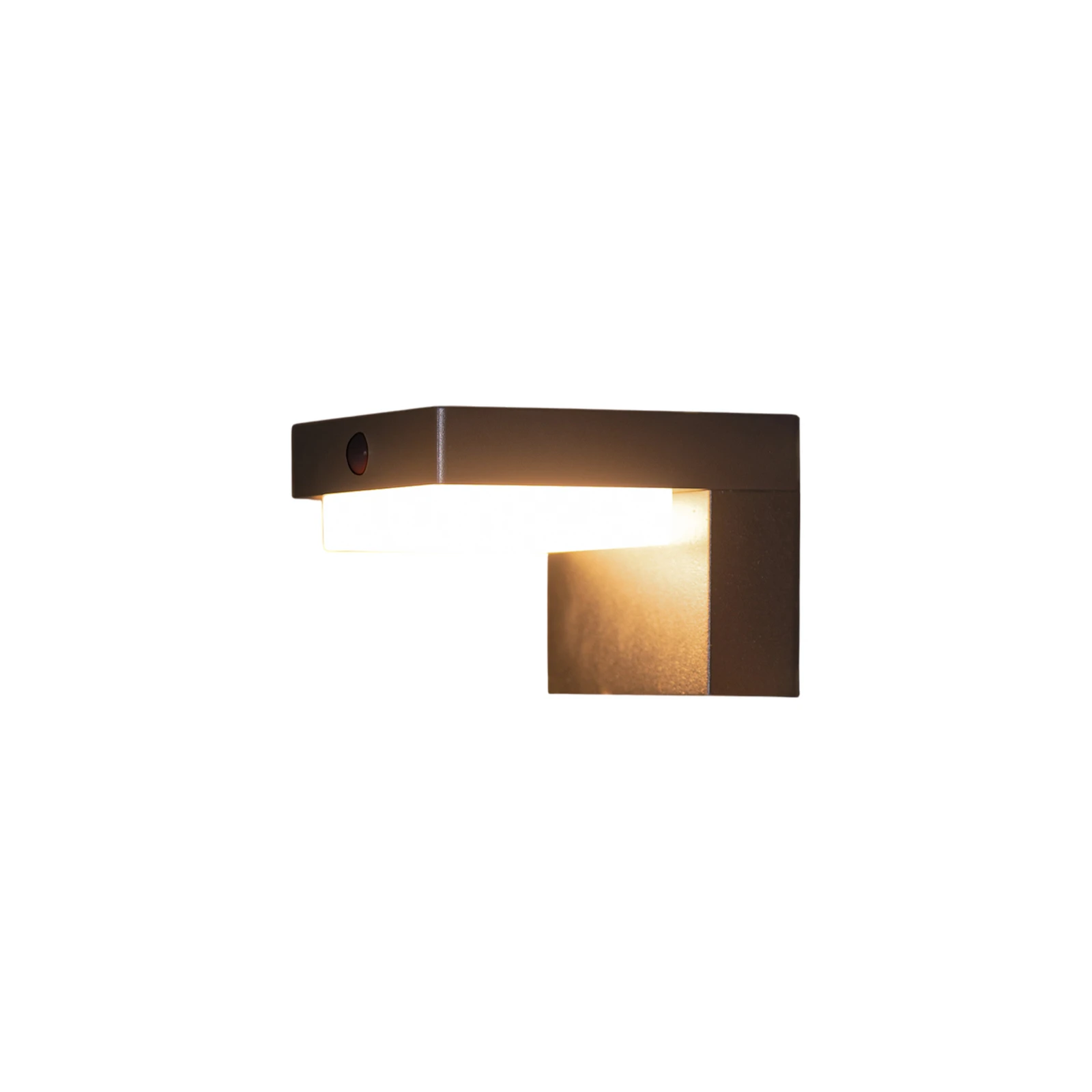 LED akumulátorové nástenné svetlo 800104, antracitová farba, IP44, senzor