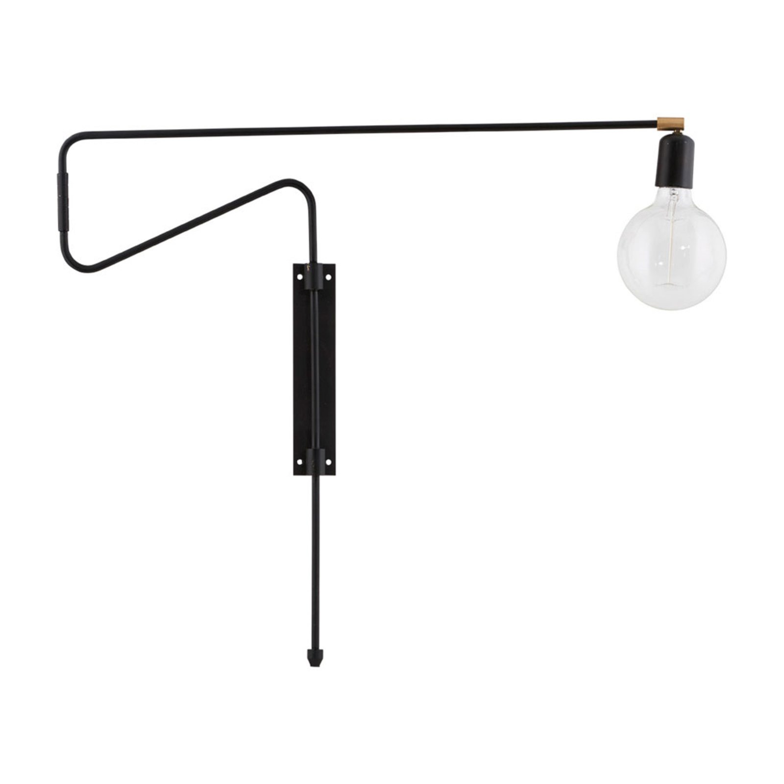 Swing Aplique de Pared 70cm Negro - House Doctor