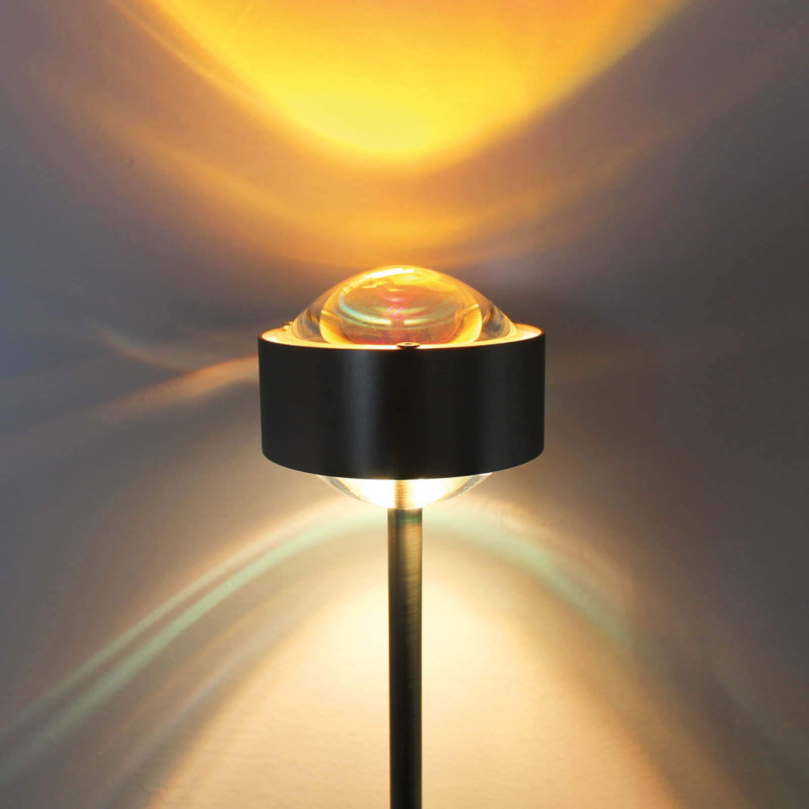 Puk Eye table lamp, glossy chrome