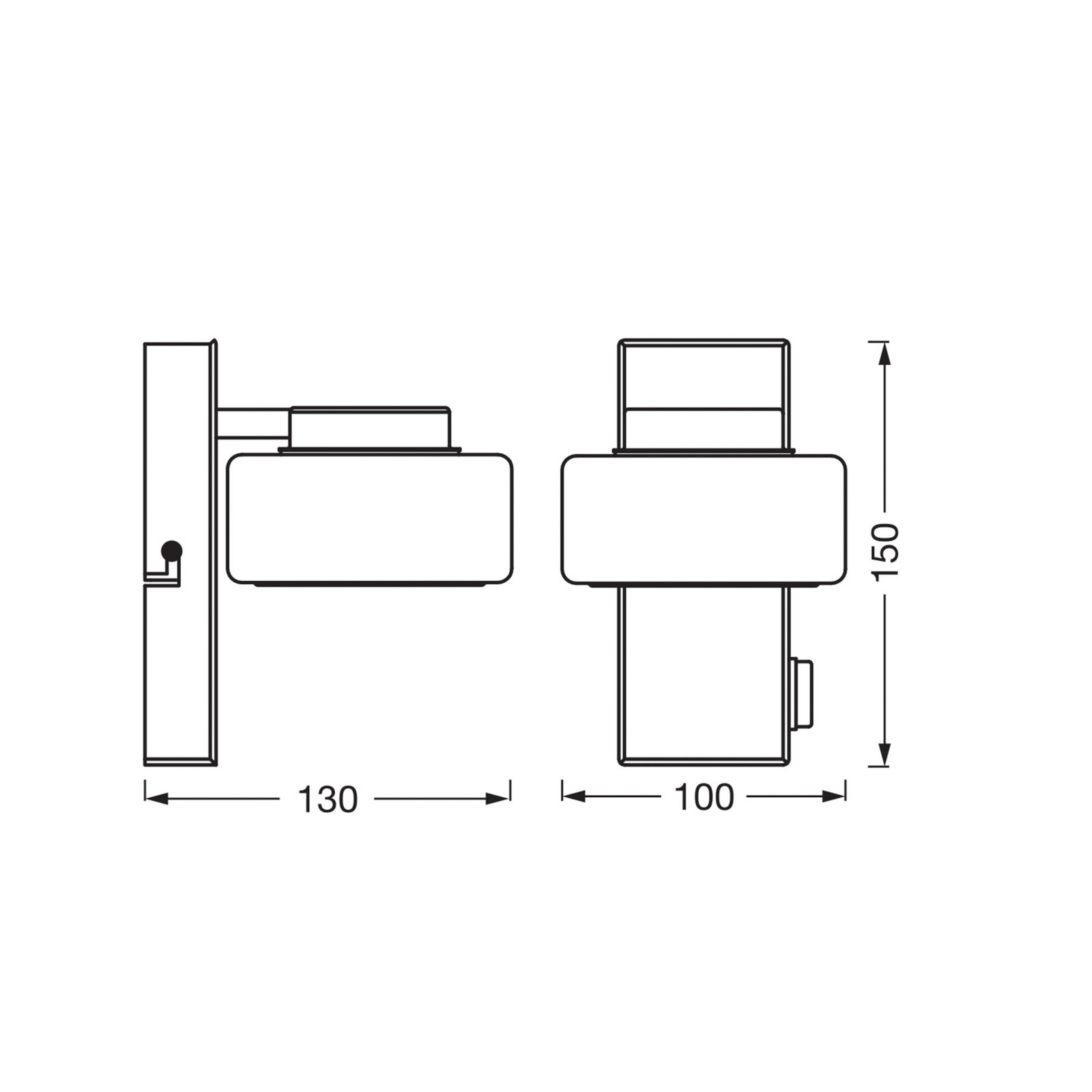 OSRAM LED-Wandleuchte ORBIS FLAME, schwarz, Metall, IP44 CCT
