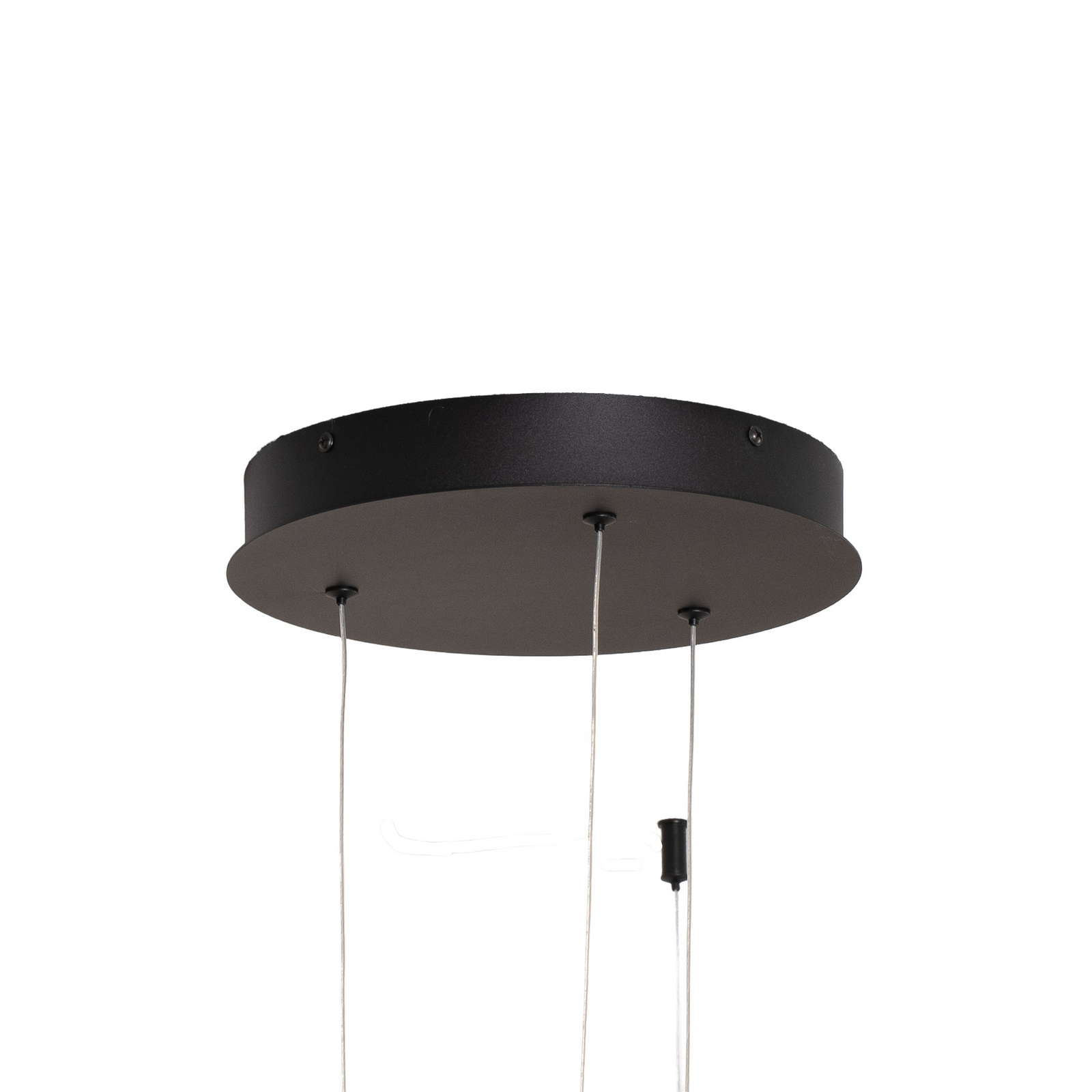 LED-hengelampe Saturno, svart, 3 lyskilder, metall, 4.000 K