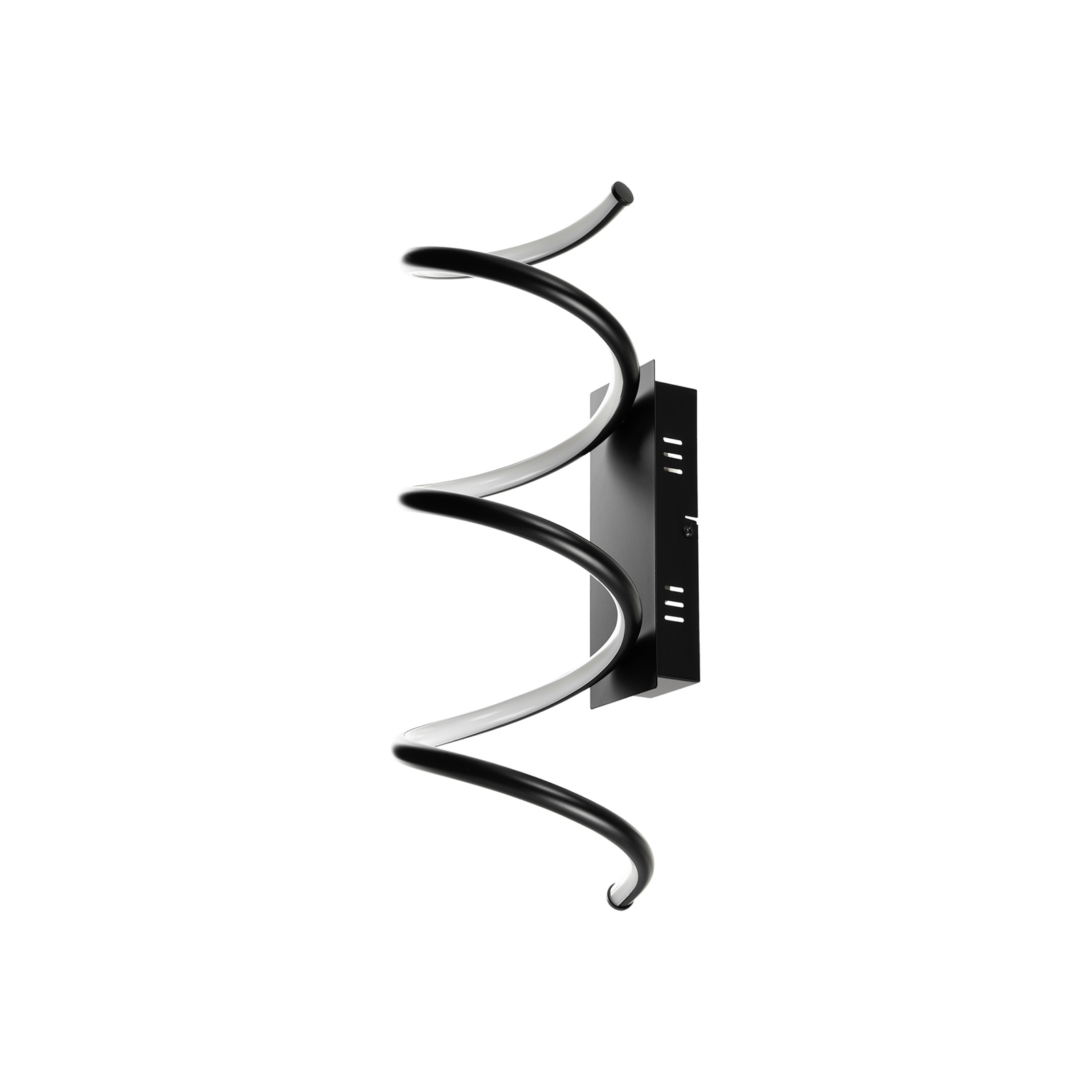 Lindby Agostara LED-Wandlampe, Spirale, schwarz