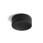 Boîtier de raccordement Nivo, noir, Ø 9 cm, métal - Sigor