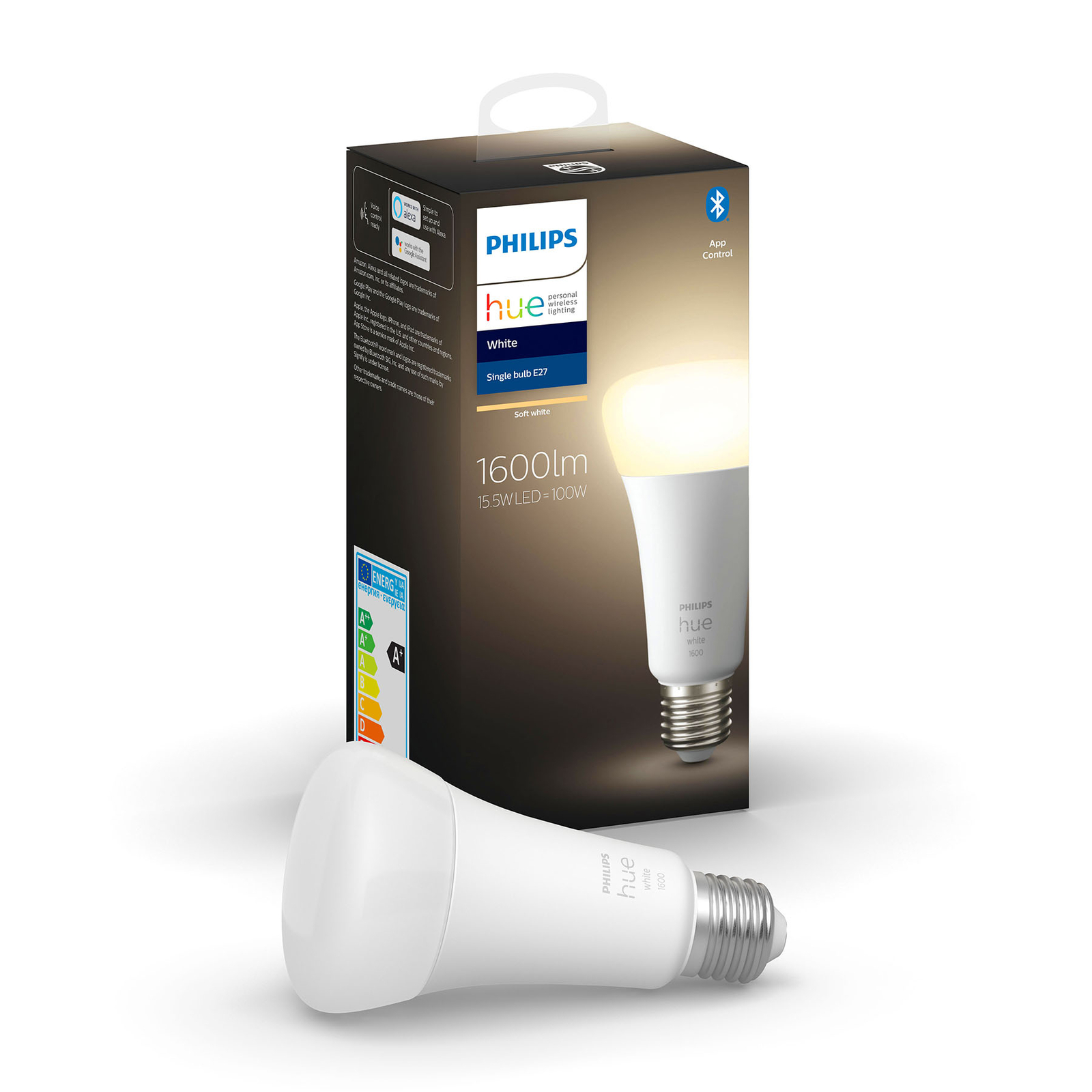 PHILIPS HUE Philips Hue White E27 15.5 W A67 LED bulb 2,700 K, plastic, E27, 15.5 W, energy efficiency: A+, L: 13.7 cm
