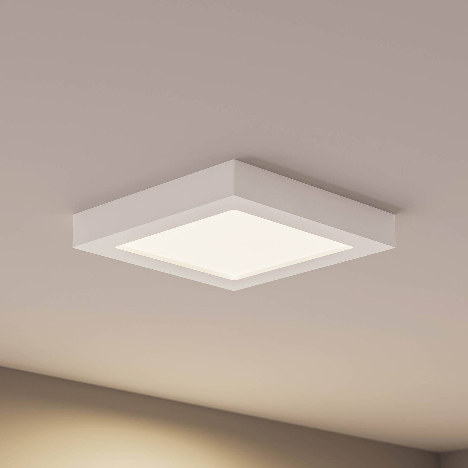 Prios LED-taklampa Alette vit 22,7 cm 24W dimbar