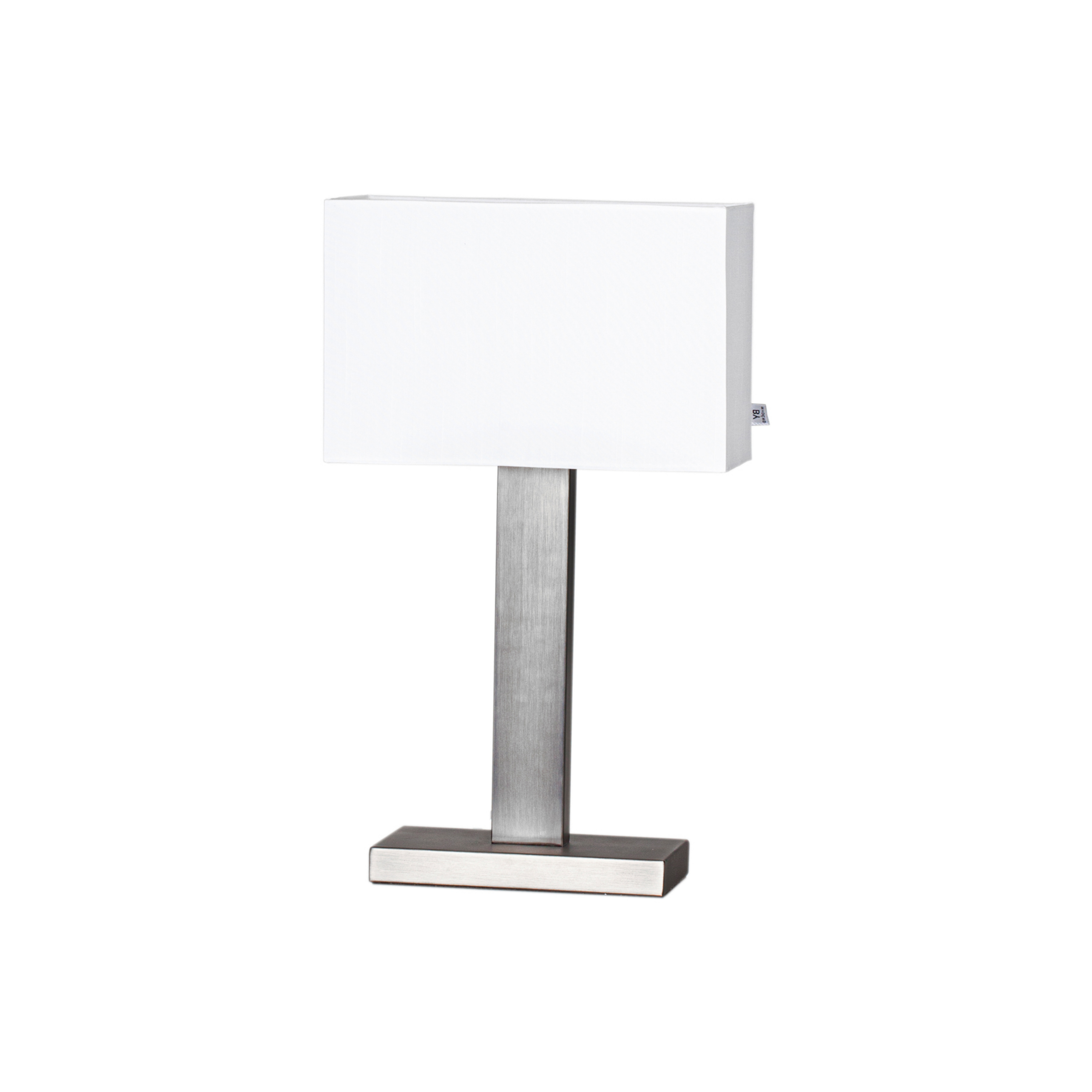Lampe à poser Prime H47 acier brossé/blanc - By Rydéns