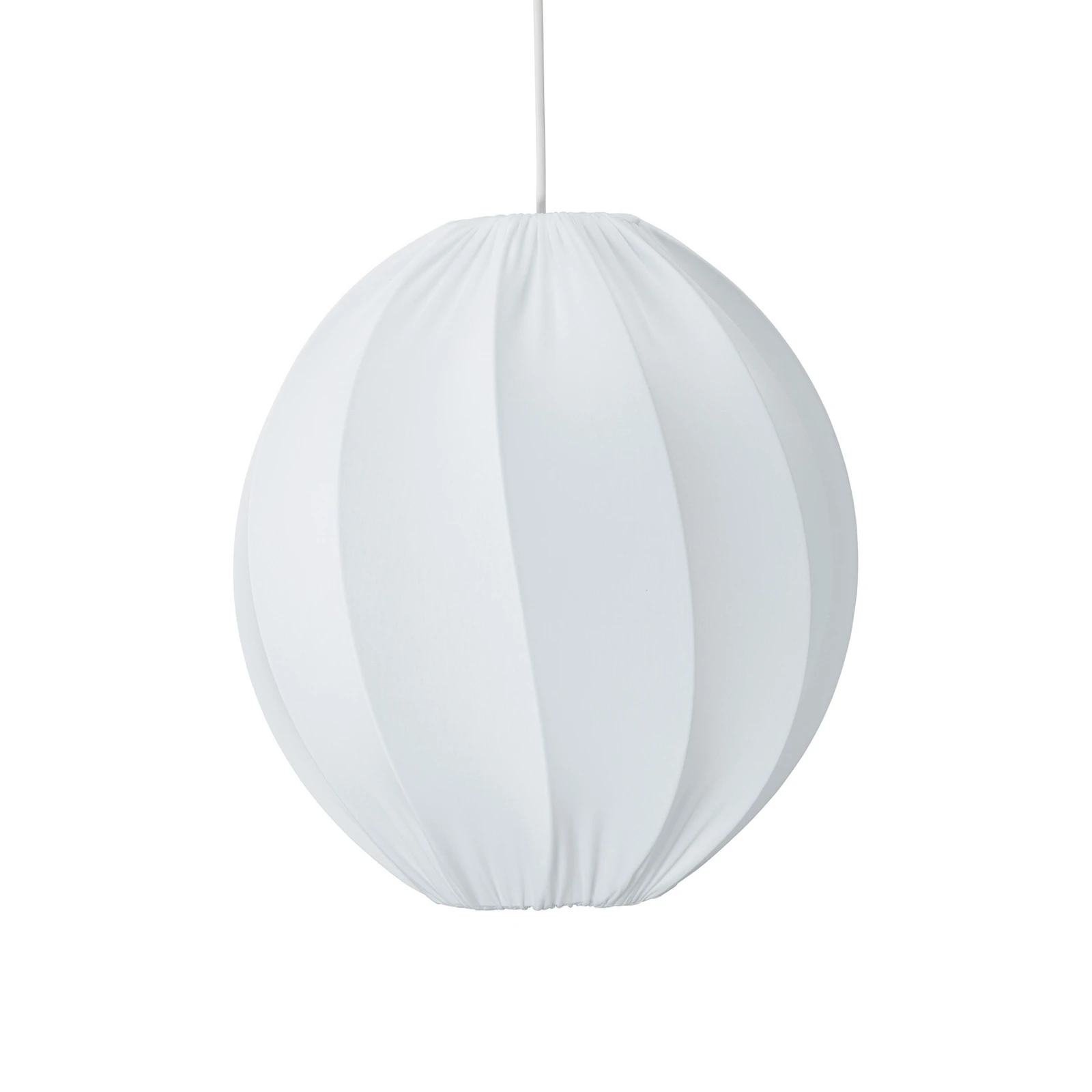 PR Home Závesné svietidlo Olivia, textilné tienidlo, biele, Ø 35 cm