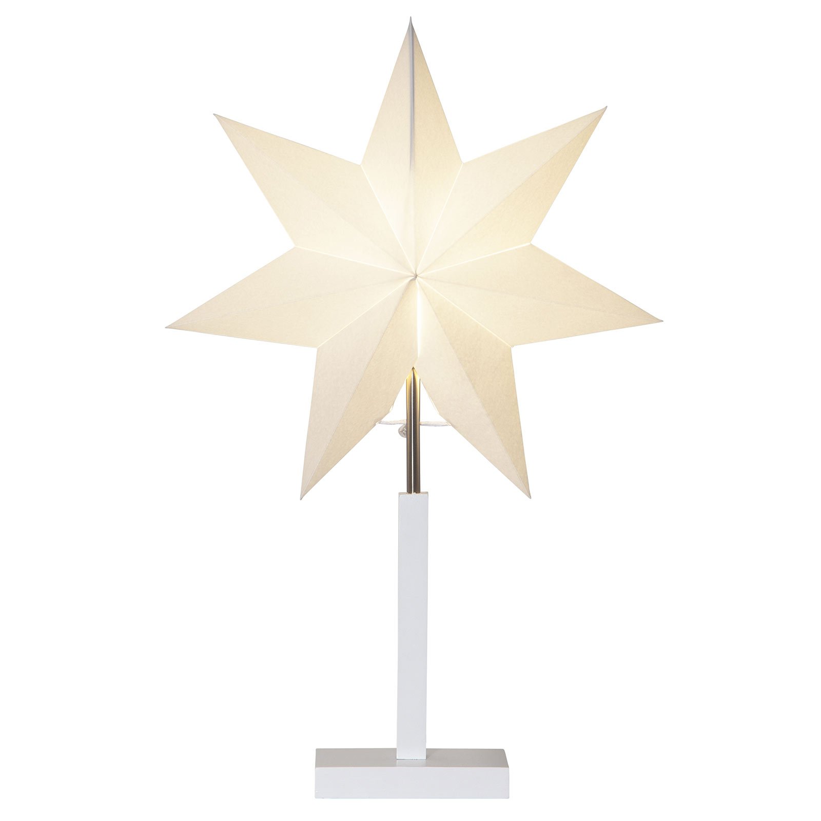 Standing star Karo with wooden base