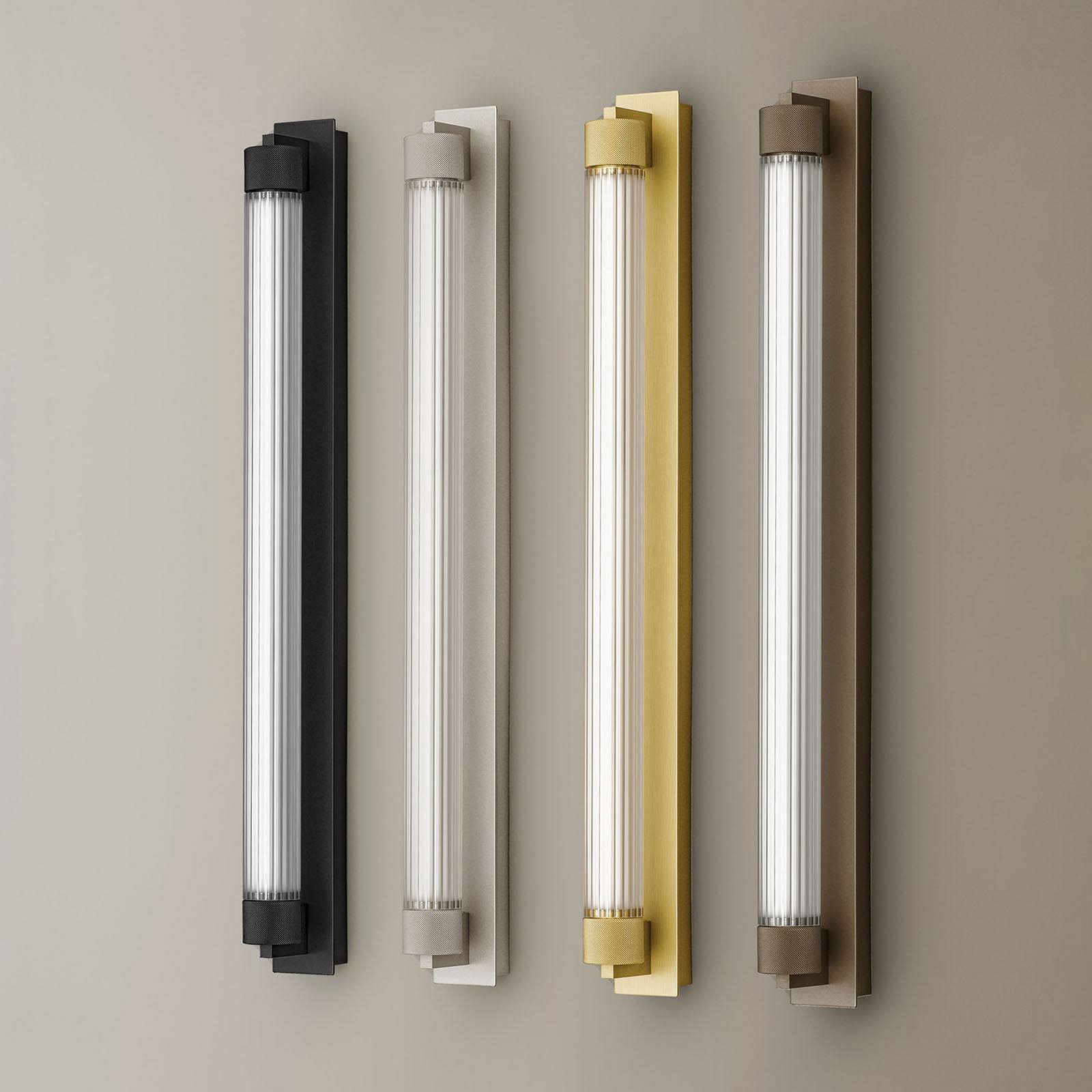 OLEV LED-Wandlampe CHARMER, gold, Metall/Glas, 2.700 K, IP44