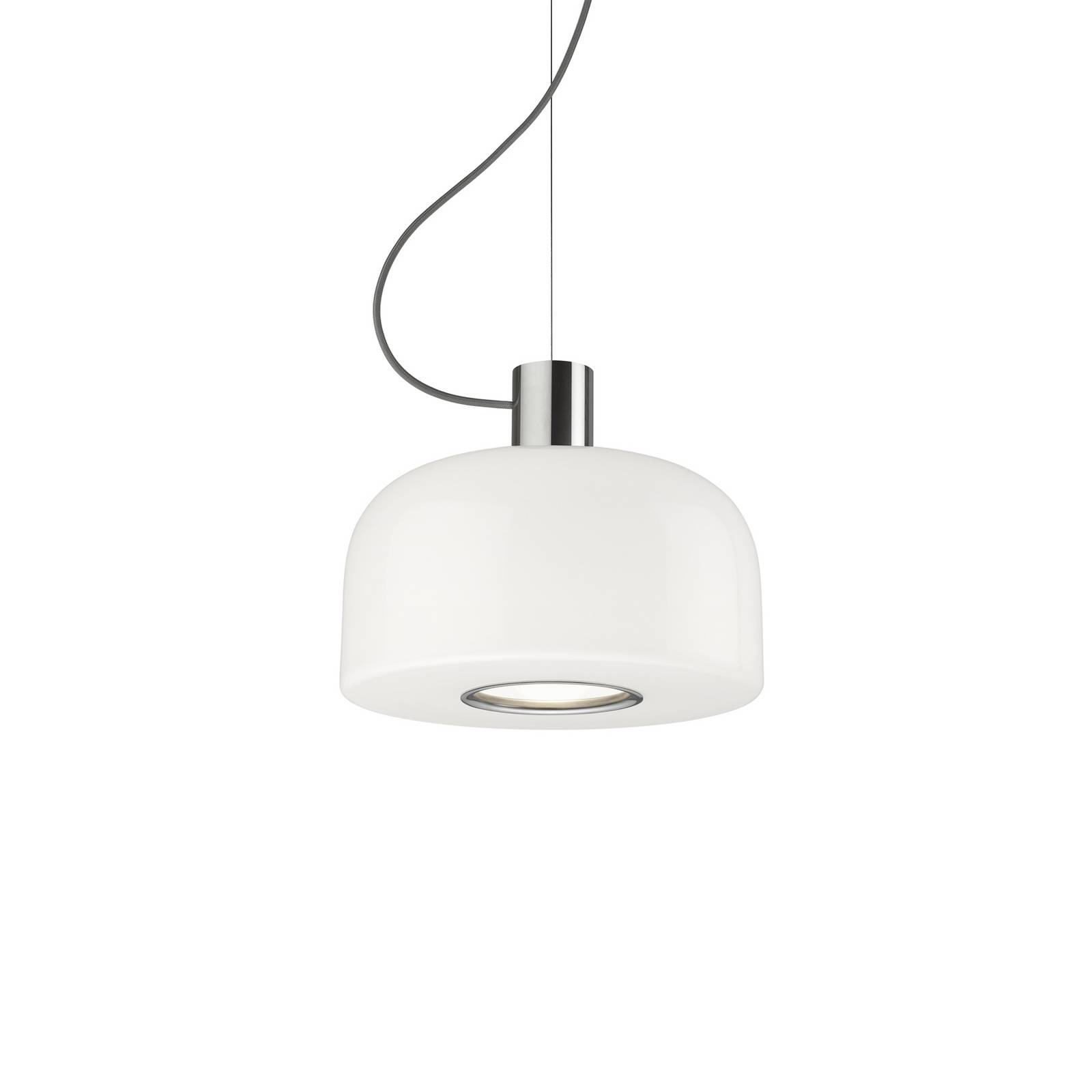 Flos Hängeleuchte Bellhop Glass S1, alufarben, Glas, Ø 33 cm