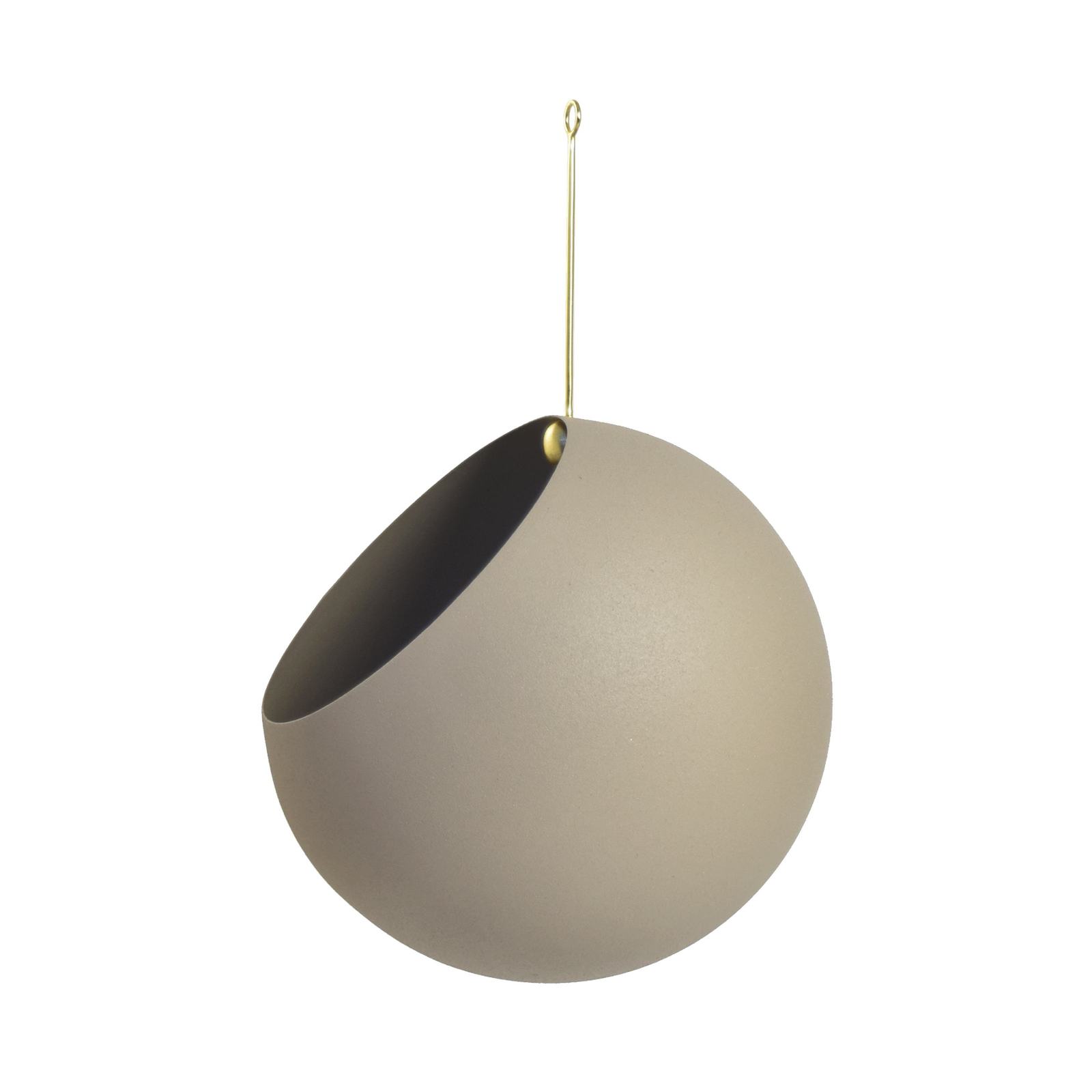 AYTM Globe flower pot, hanging, Ø 21 cm, grey, aluminium