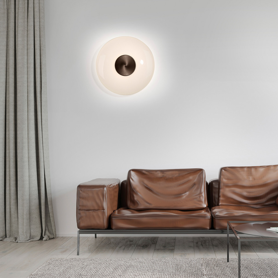 Pure Vitrum LED-vägglampa, brun / rost från Pure