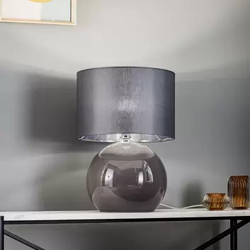 Lampada da tavolo Palla, Ø 20 cm, nero/oro