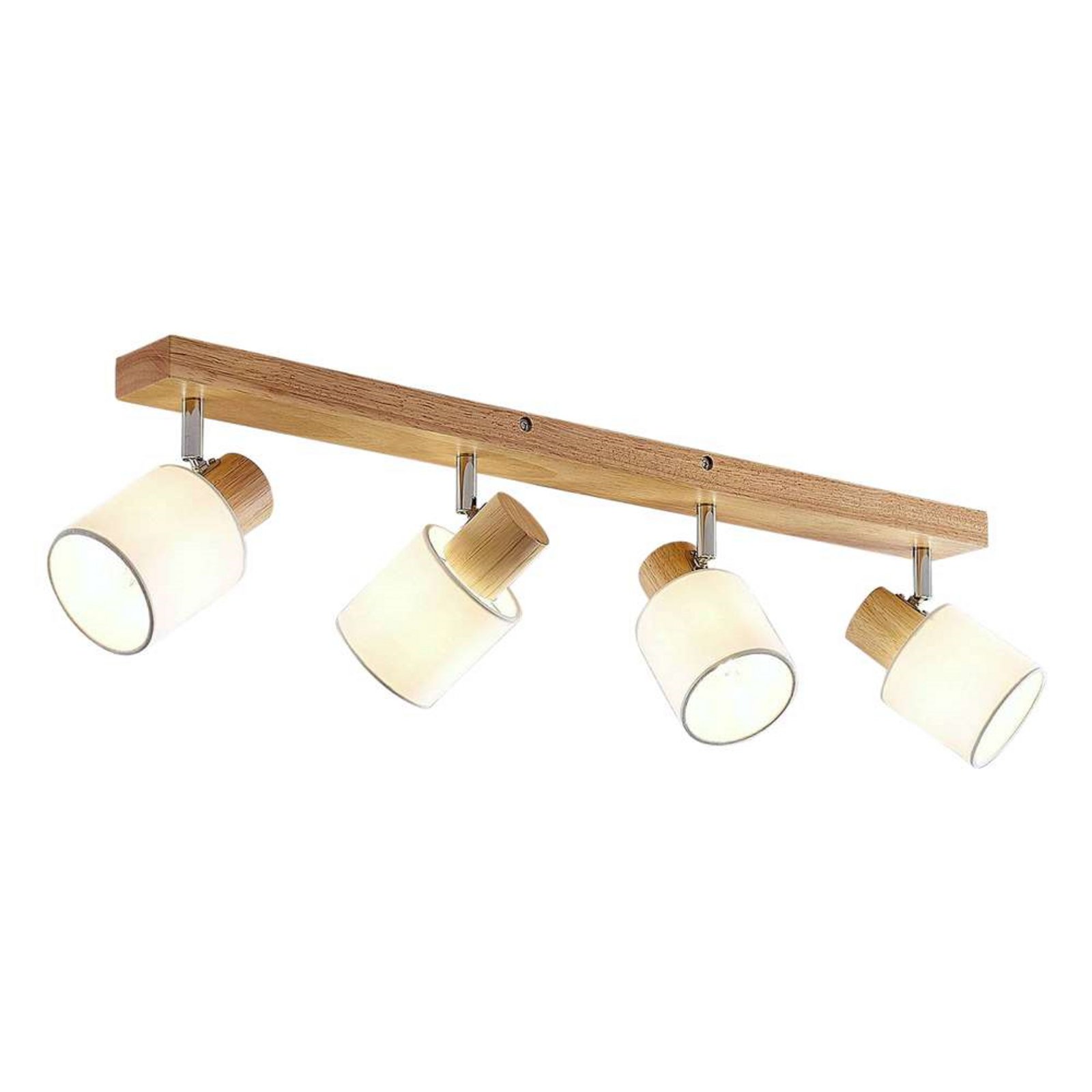 Wanessa 4 Ceiling Lamp Wood/White - Lindby