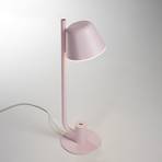 Candeeiro de mesa Prandina Bima T1 USB LED, cor-de-rosa