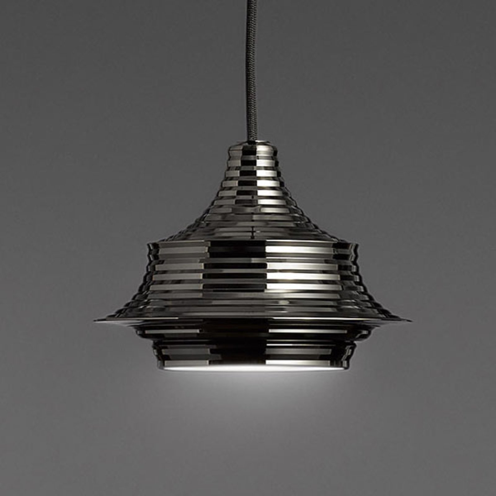 Bover Tibeta 02 - suspension LED, noire chromée