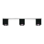 Fabbian Cubetto ceiling lamp 3-bulb GU10 black