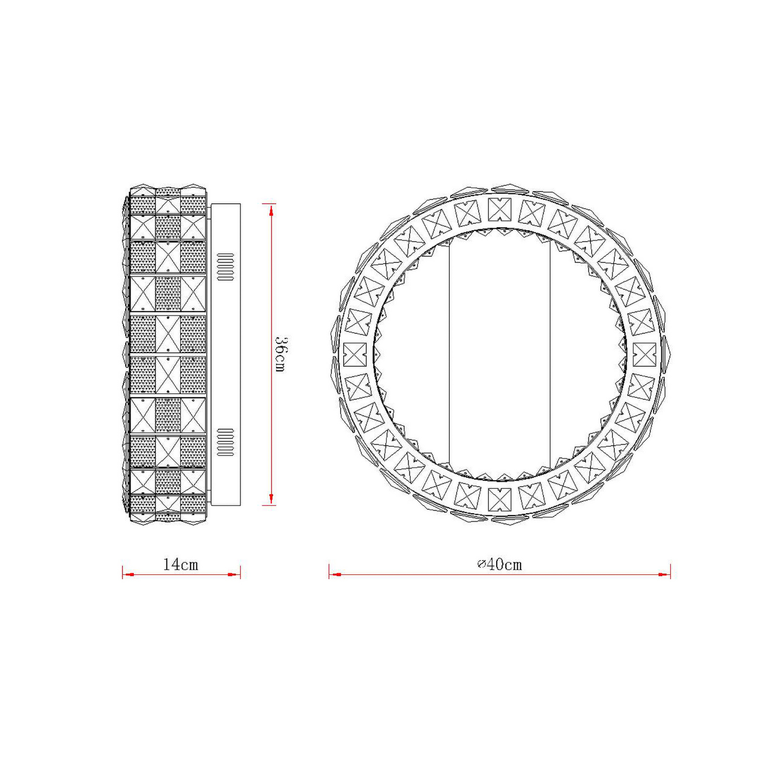 LED-Deckenleuchte Lidia, amber/klar, Glas, CCT, dimmbar