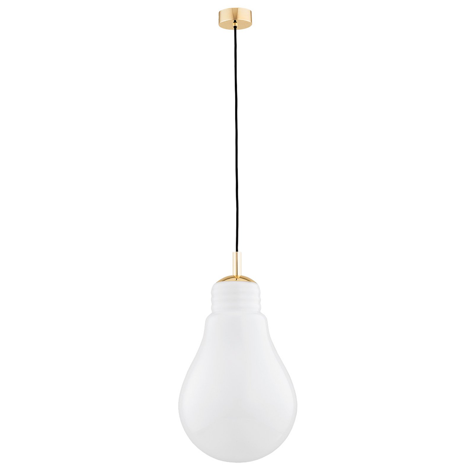 Jesse pendant light with pear-shaped glass shade