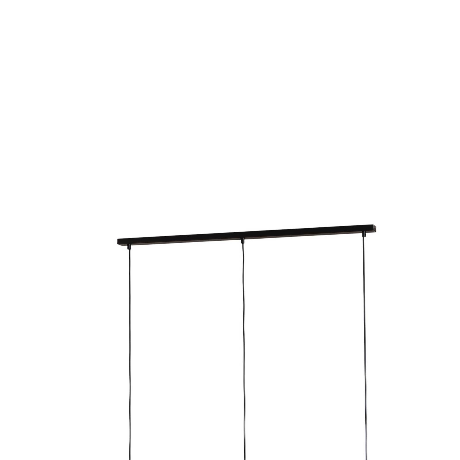 Lampa do jadalni Coco, długość 115 cm, czarny/dymny szary, 3-punktowa.