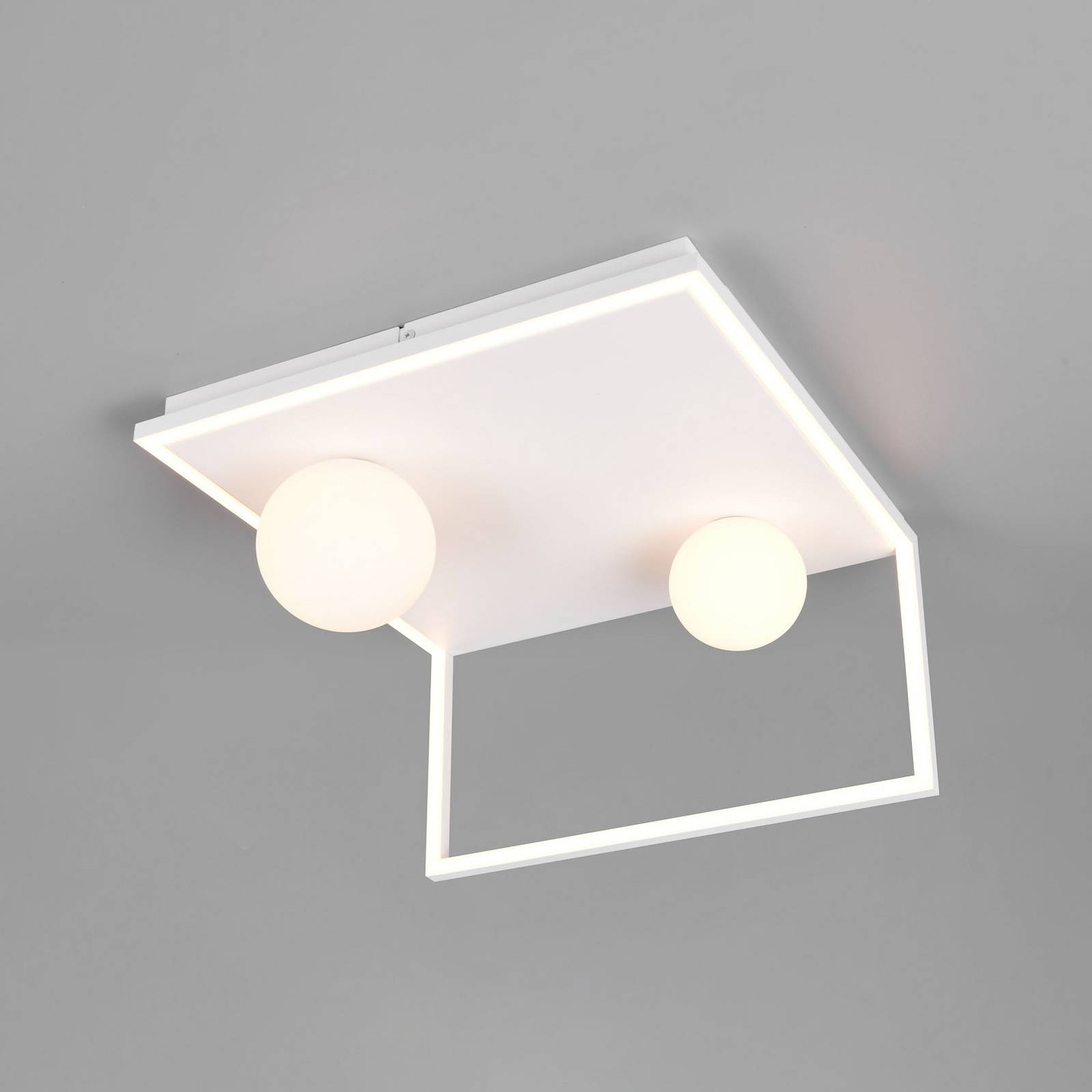 Trio Lighting Arola LED ceiling light, matt white, width 37 cm, metal