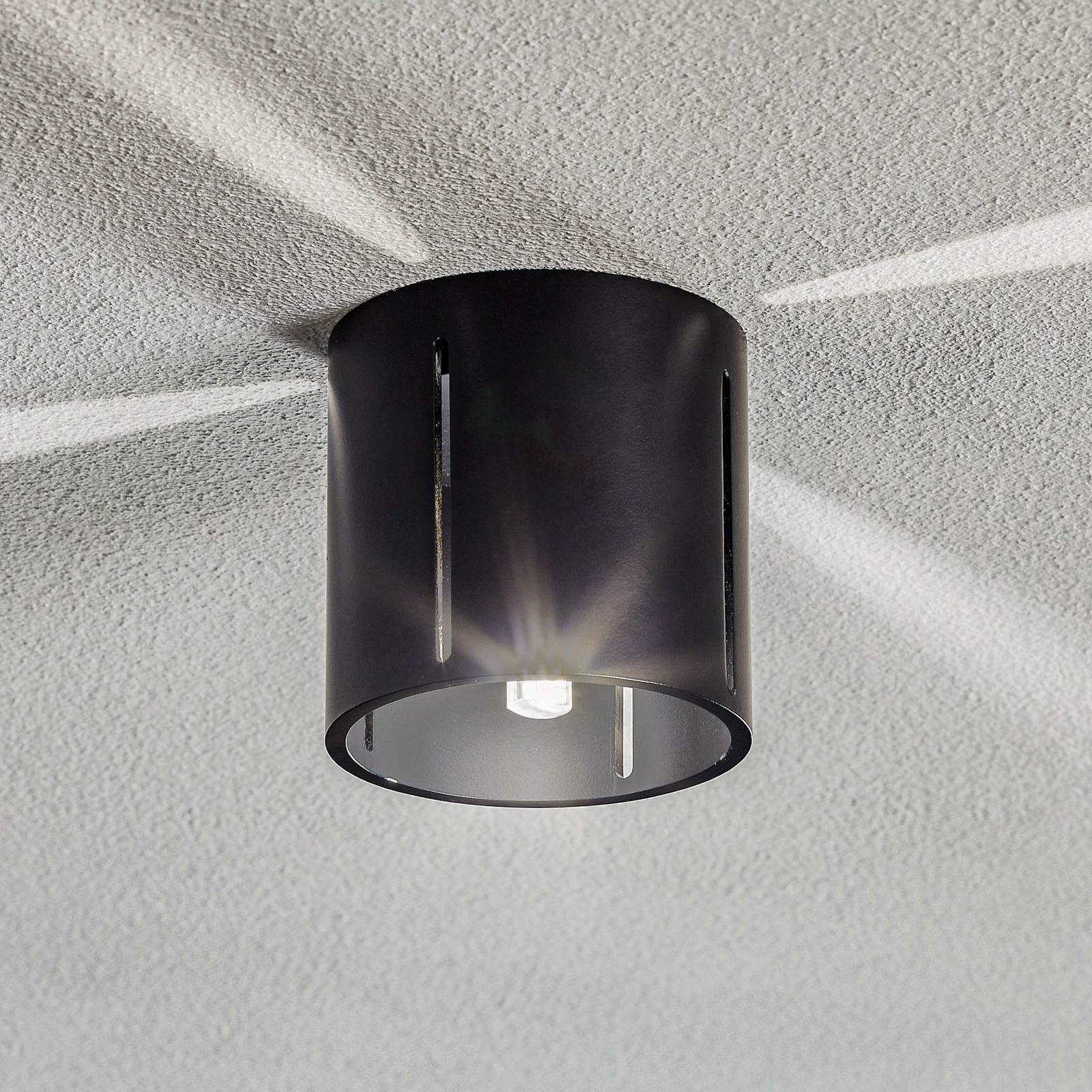 Lampa sufitowa Topa jako czarny cylinder