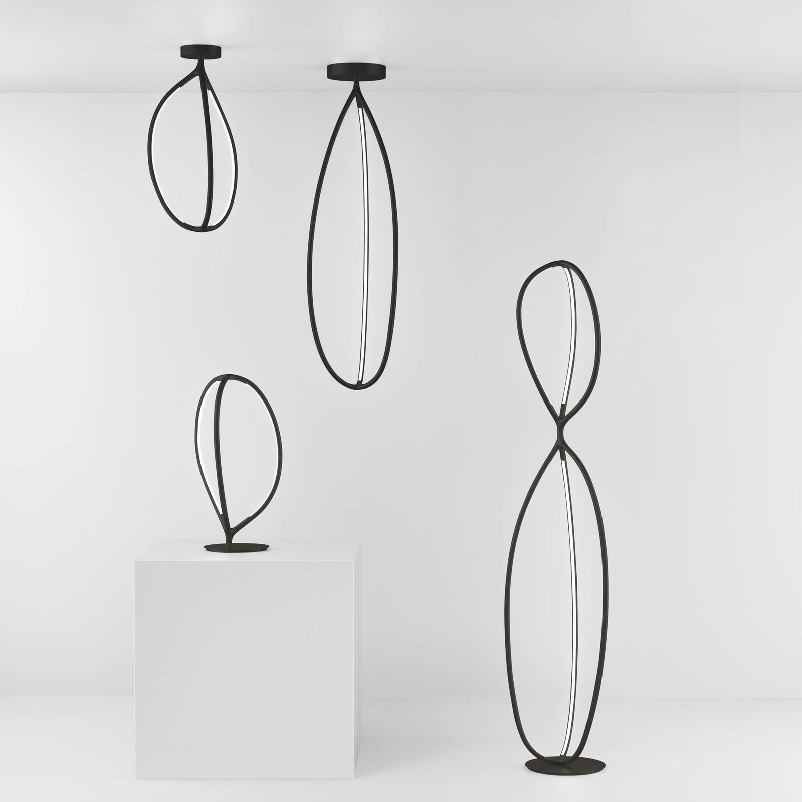 Artemide Arrival ceiling light, App, black