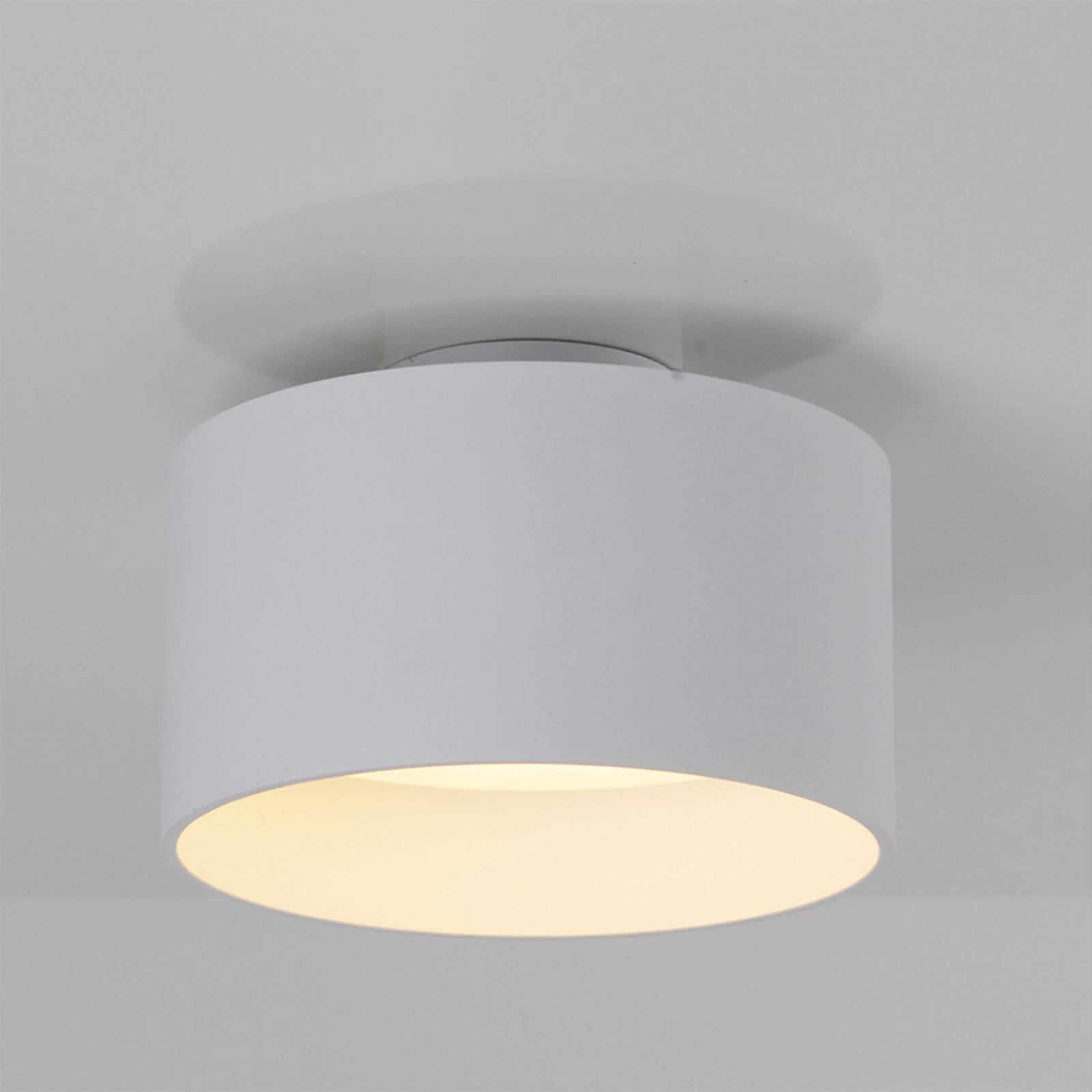Reflektor sufitowy LED Trimes, Ø 14 cm, biały, CCT, ściemniany stopniowo