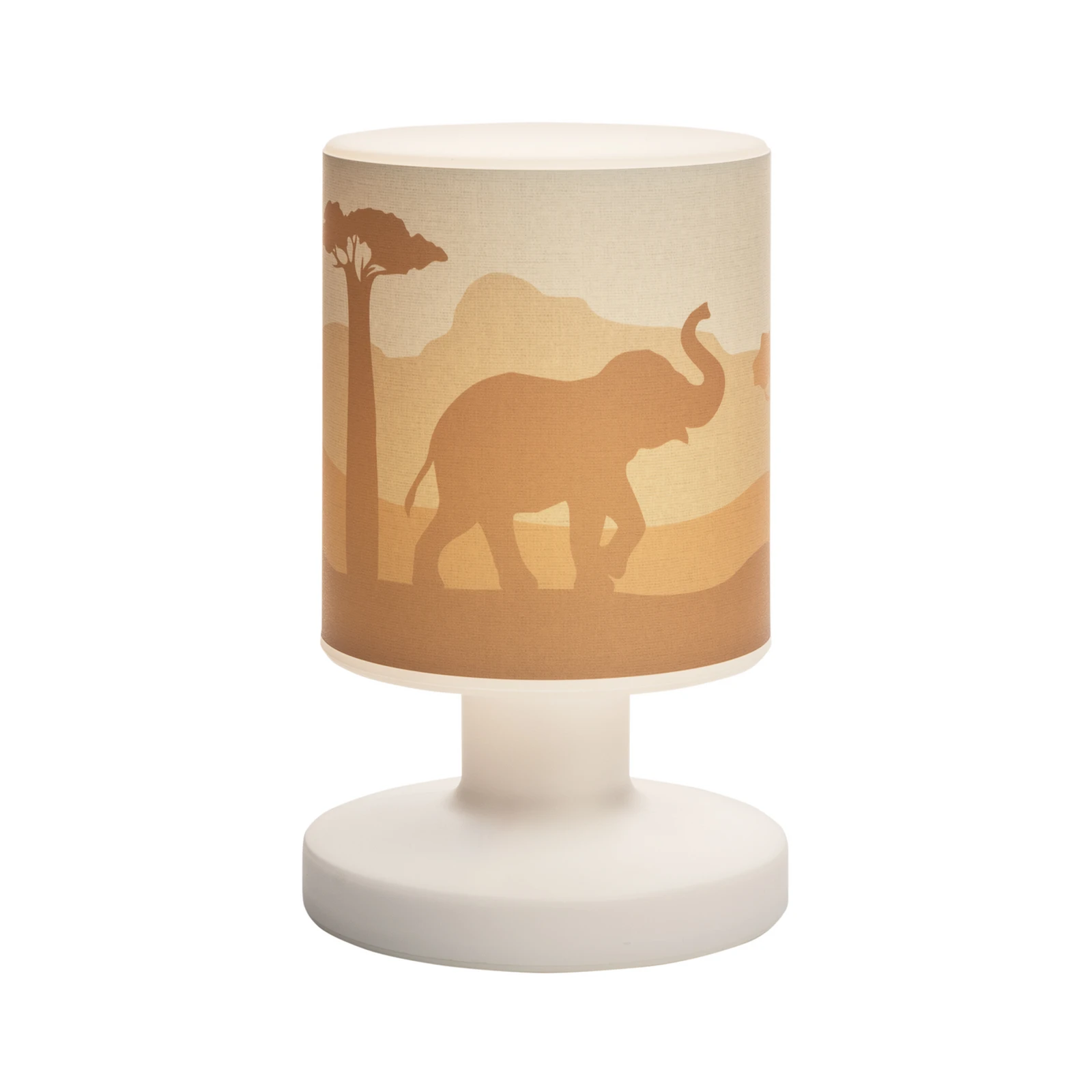LED dobíjacia stolová lampa Scandi Savanne, oranžová, 21, cm