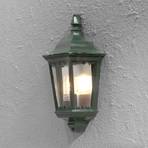 Firenze outdoor wall light, half shell, green