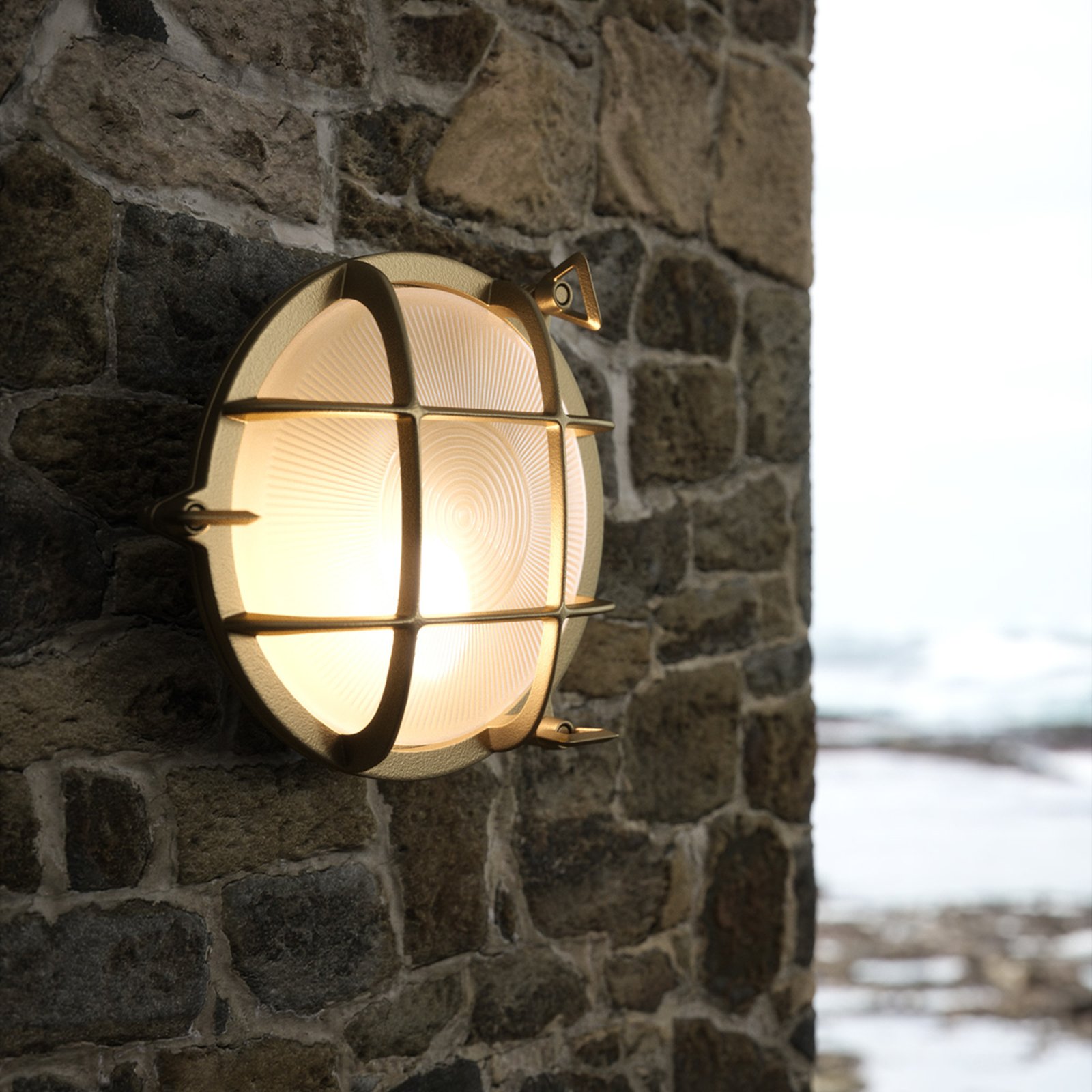 Polperro Candeeiro de Parede Brass - Nordlux