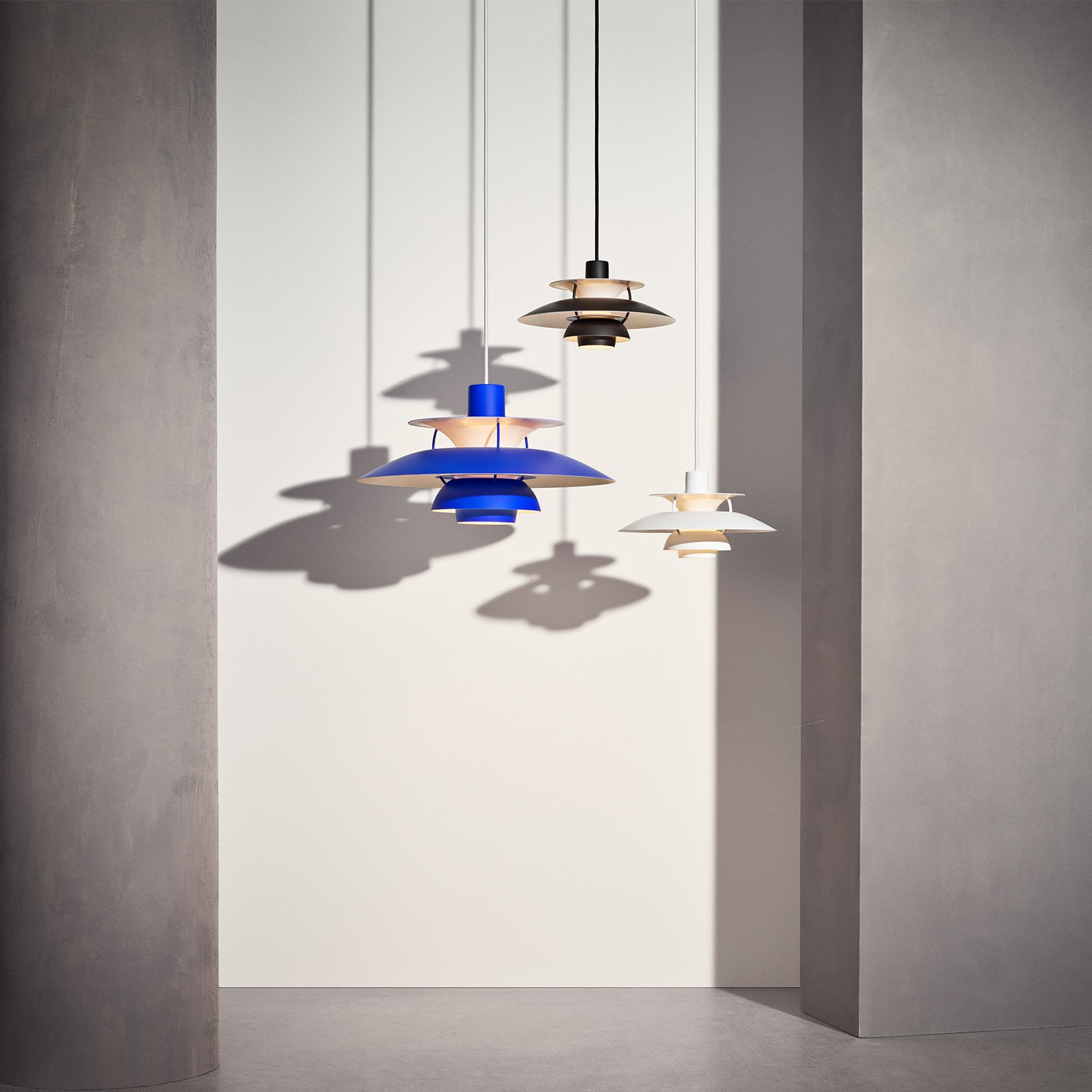 PH 5 Lustră Pendul Monochrome Blue - Louis Poulsen