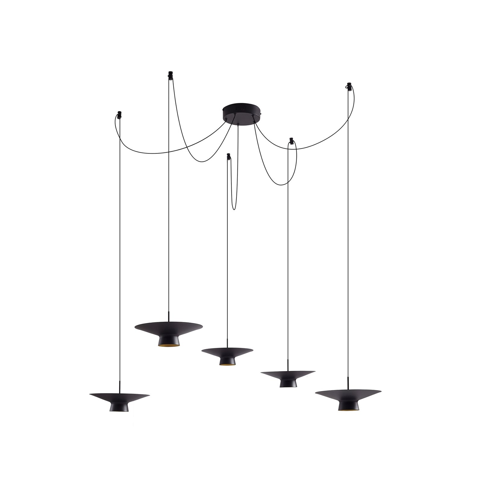 Norvind Żyrandol LED Ø 100 cm 10-punktowa czarny metal - Lindby