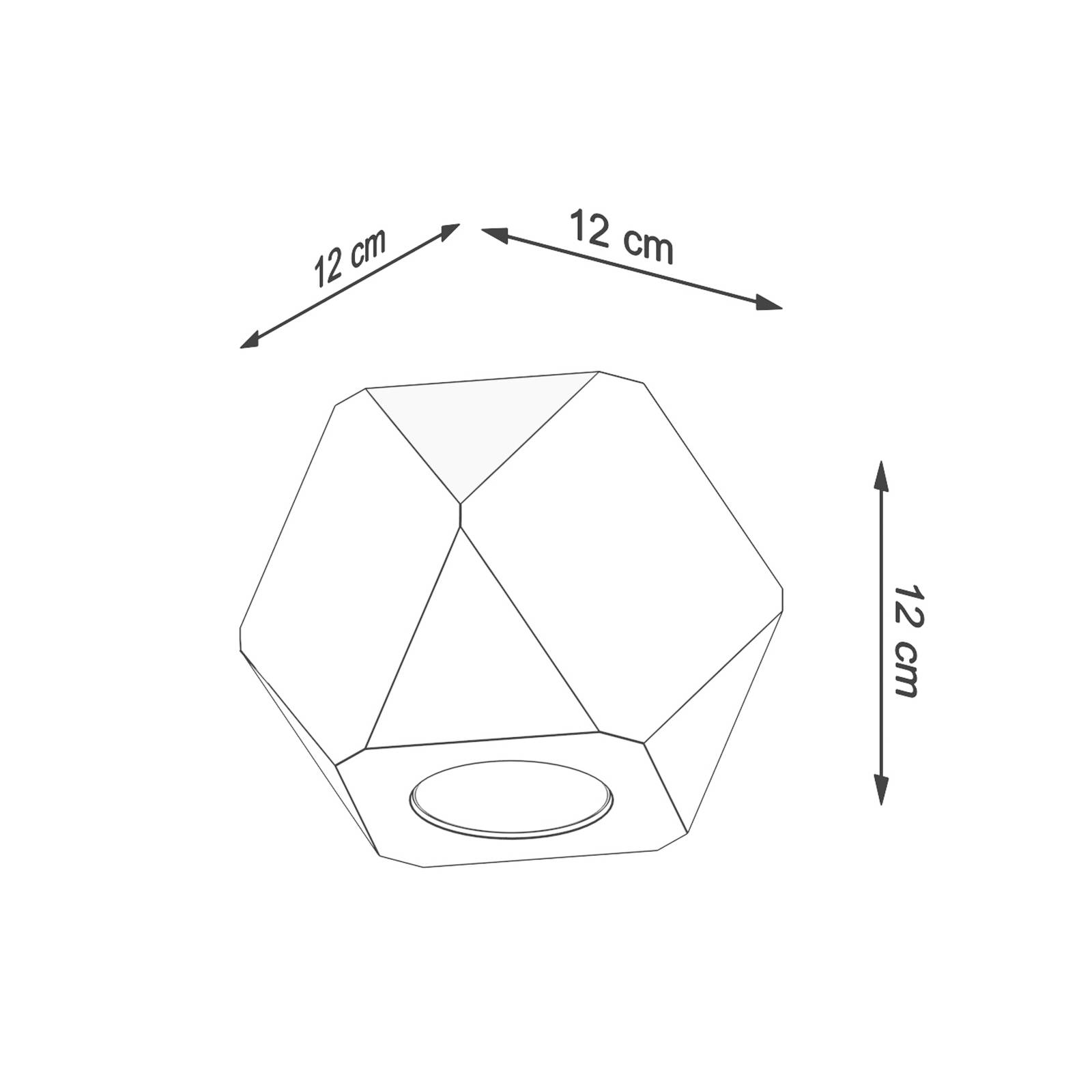 Envostar Peach Puff sufitowa polyeder drewno 1-pkt