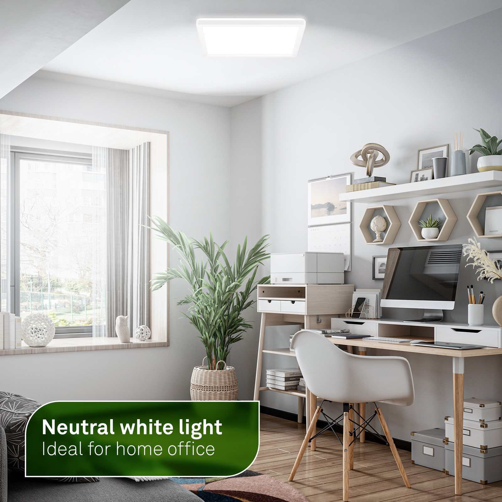 Tava A LED ceiling lamp, CCT, 29 x 29 cm, white, remote control Tava A LED ceiling lamp, CCT, 29 x 29 cm, white, remote control