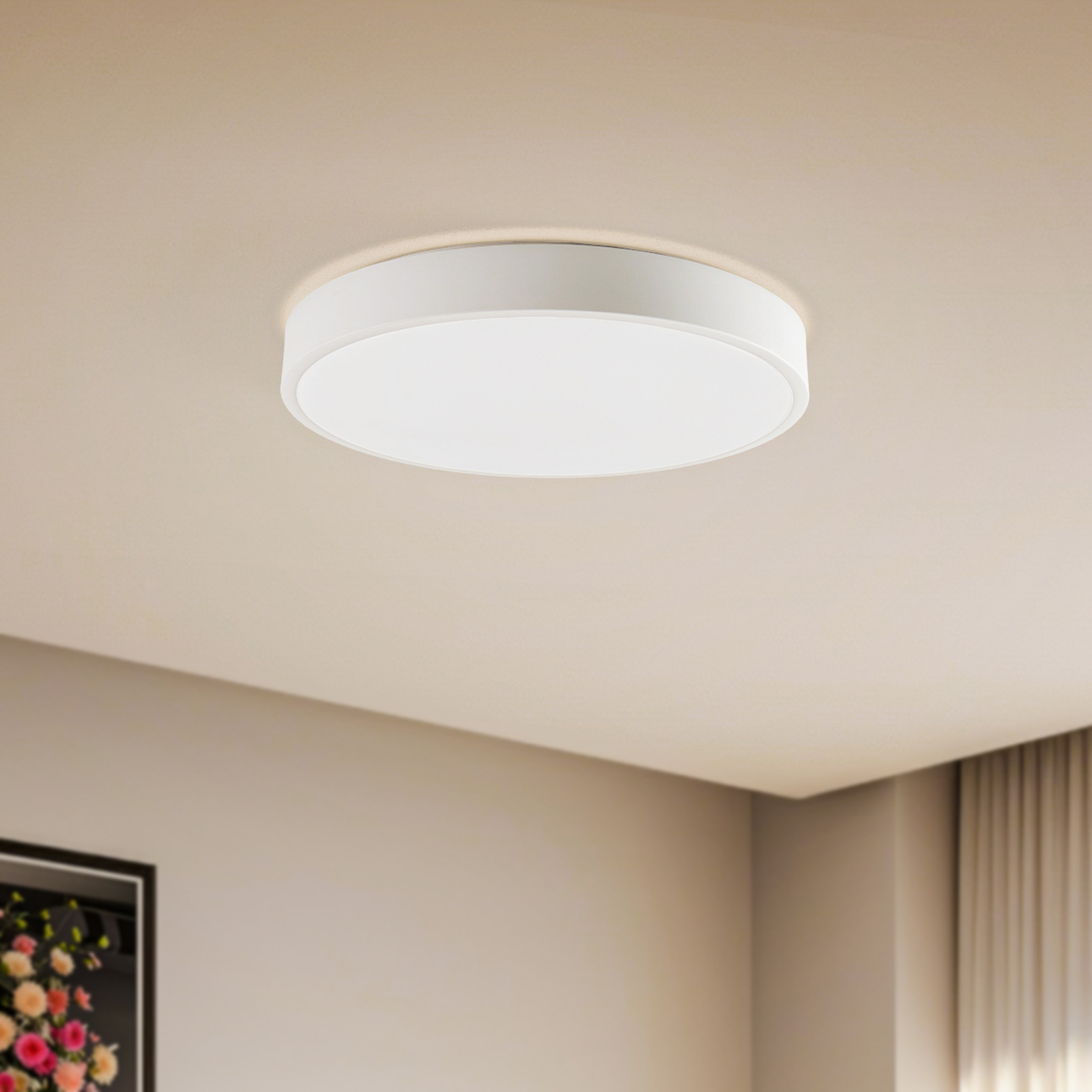Lindby Innes plafonnier LED blanc Ø 38 cm Smart