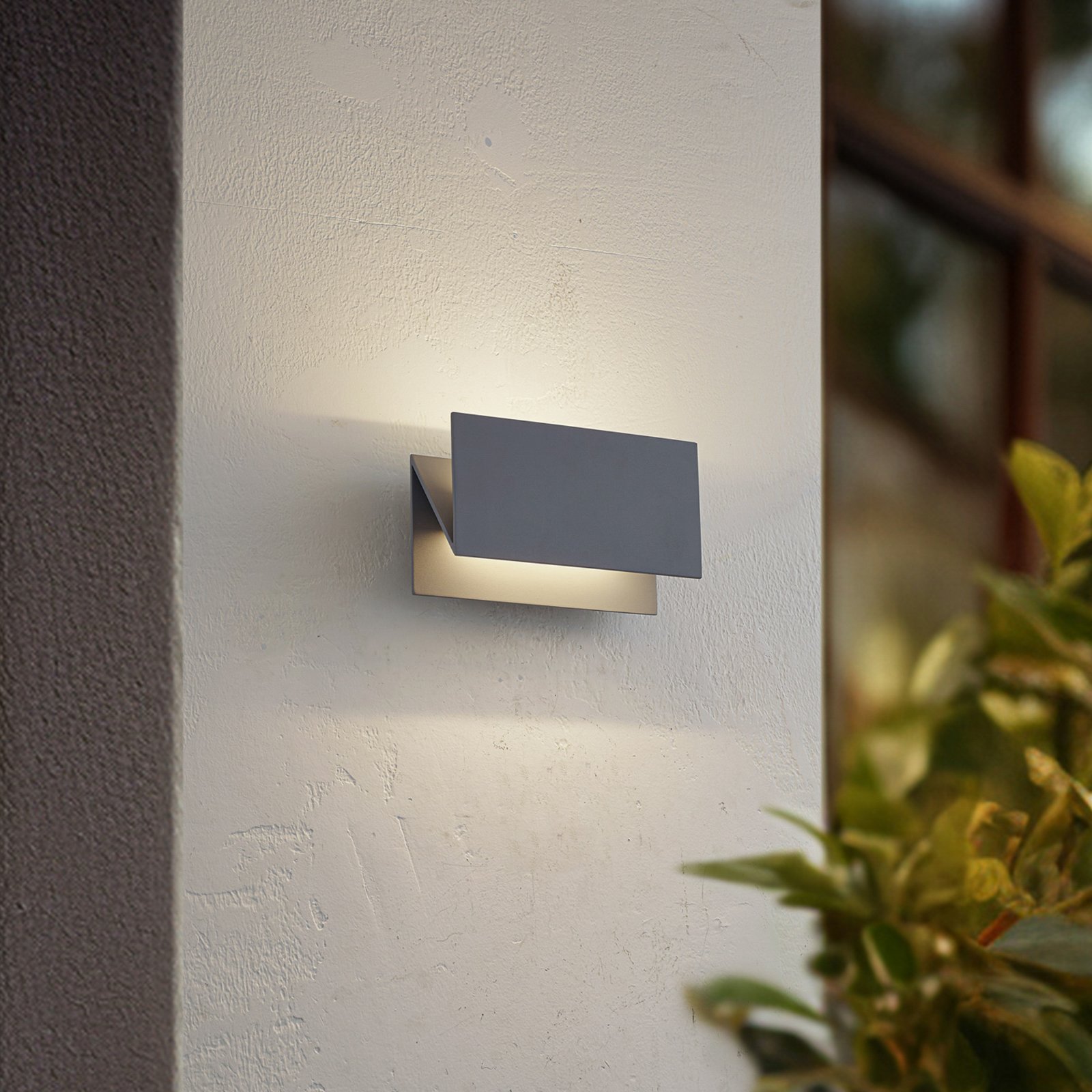 Meja LED Extérieur Applique Murale 27cm IP54 Gris - Lucande