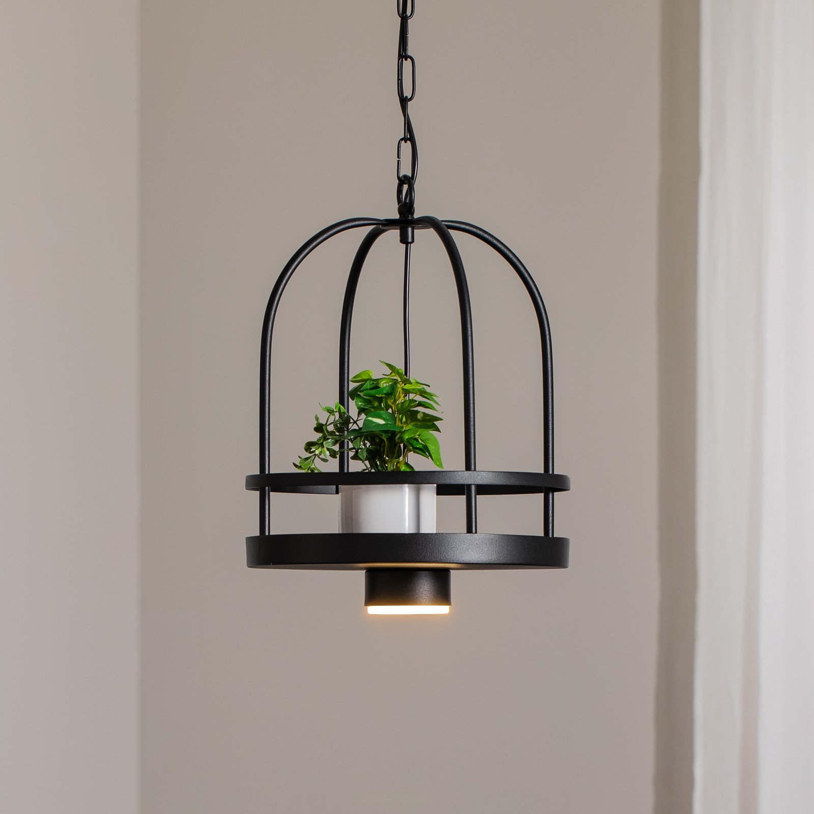 Luminex Lampă suspendată Zona negru Ø 30 cm oțel - Camera de zi / sufragerie - Metal