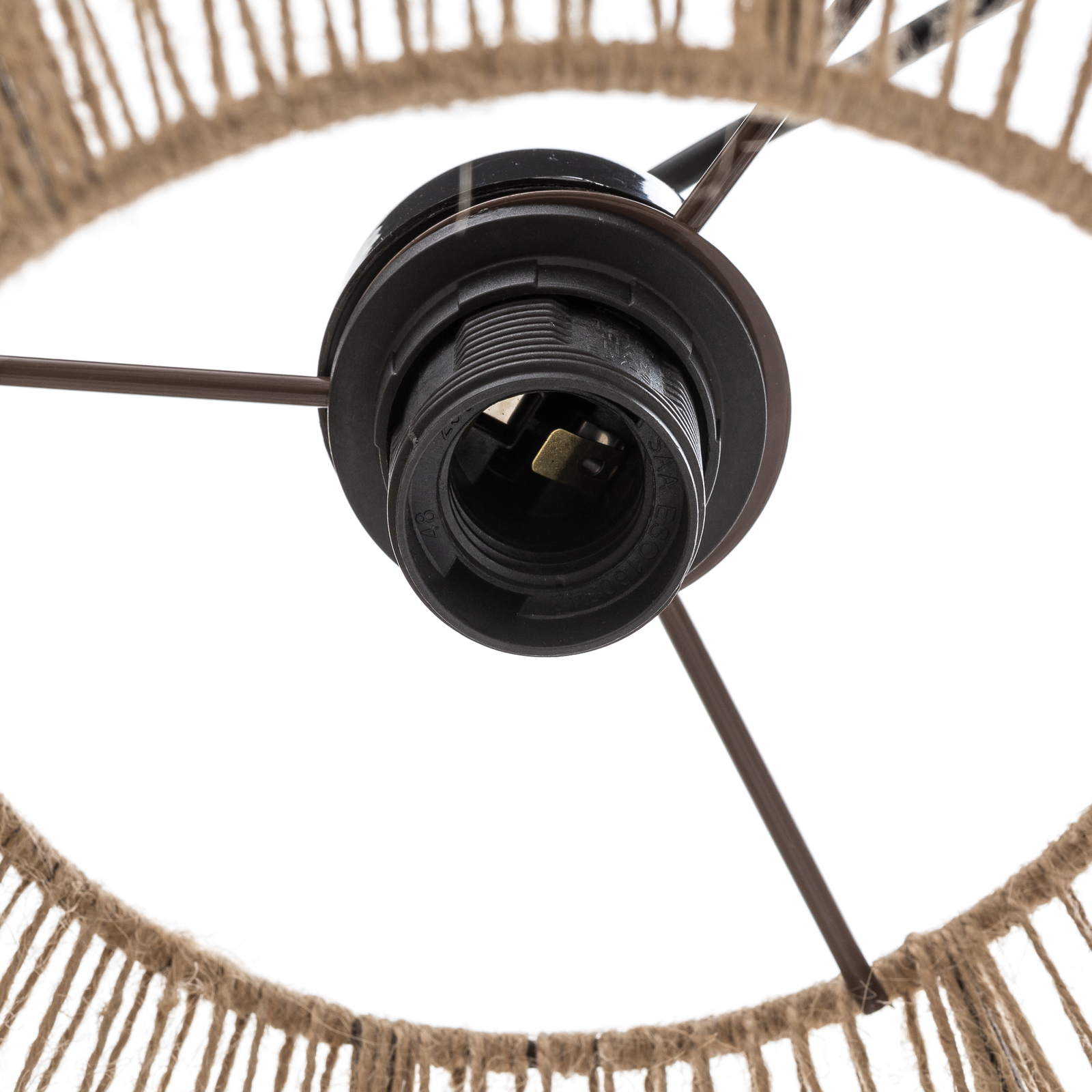 Lámpara colgante Argela, doble pantalla en natural