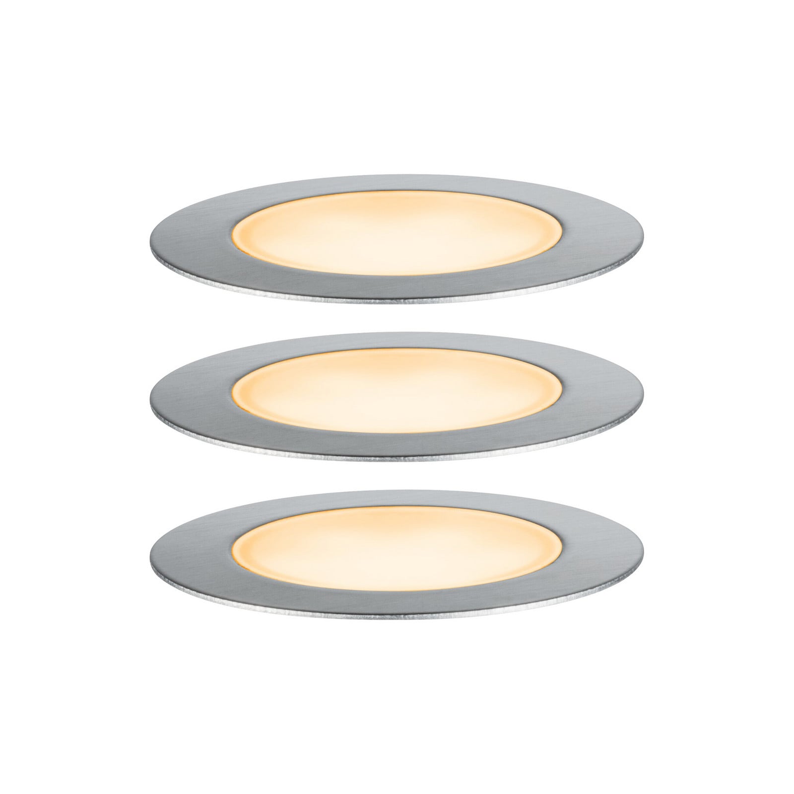 Plug &amp; Shine 3 LED Nedgravningsspot Floor Insect-friendly IP67 Silver LED-Bodeneinbauleuchte Set Paulmann - Moderne - Metal - Med flere lyskilder
