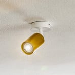 Spot soffitto Zen 1 a una luce in bianco/oro