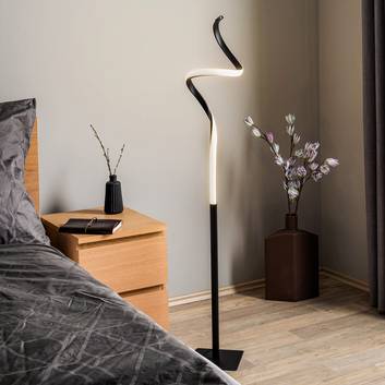 Lindby Kamia LED-Stehleuchte, schwarz