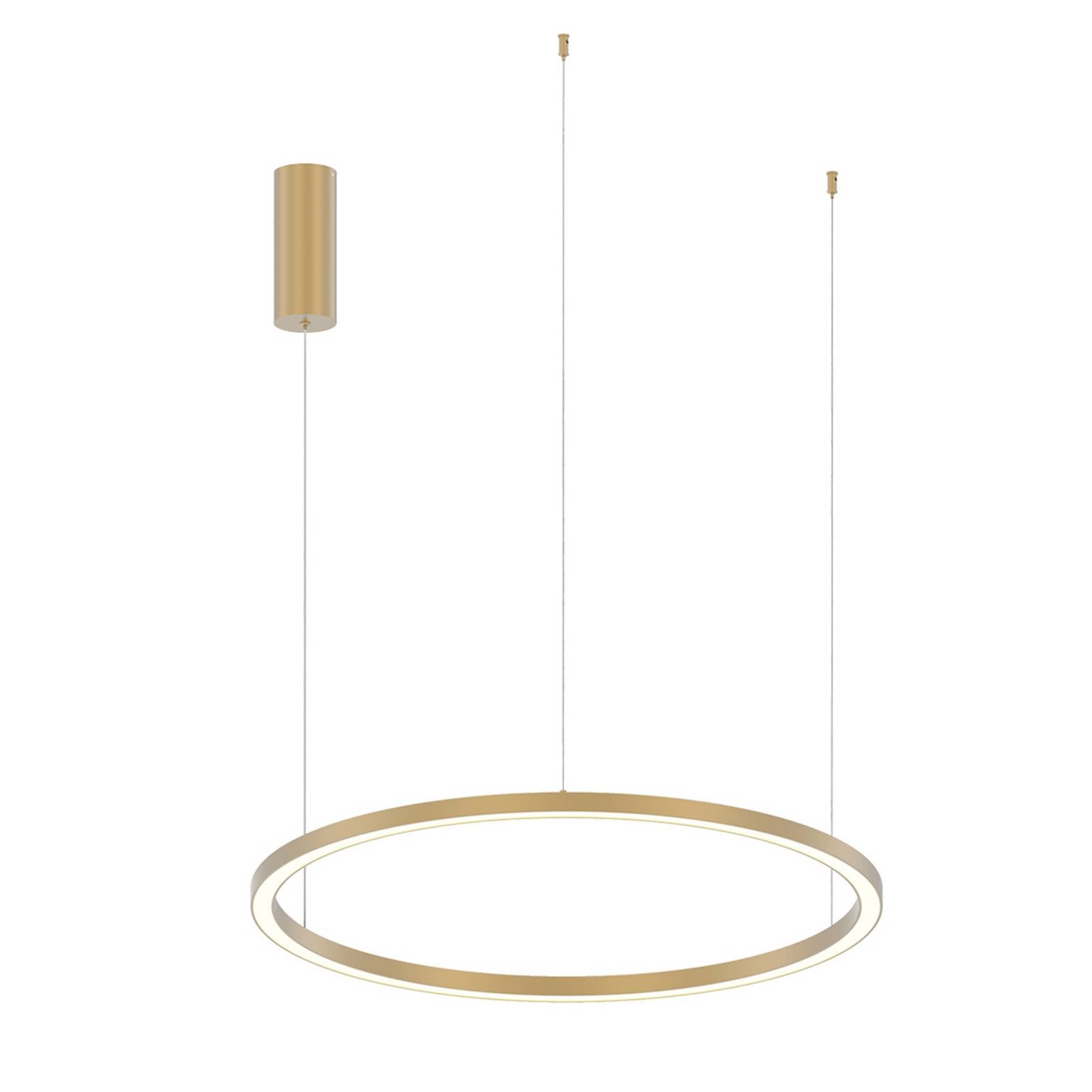 Luce Ambiente Design Suspension LED Hoop, couleur or, Ø 80 cm, métal, CCT