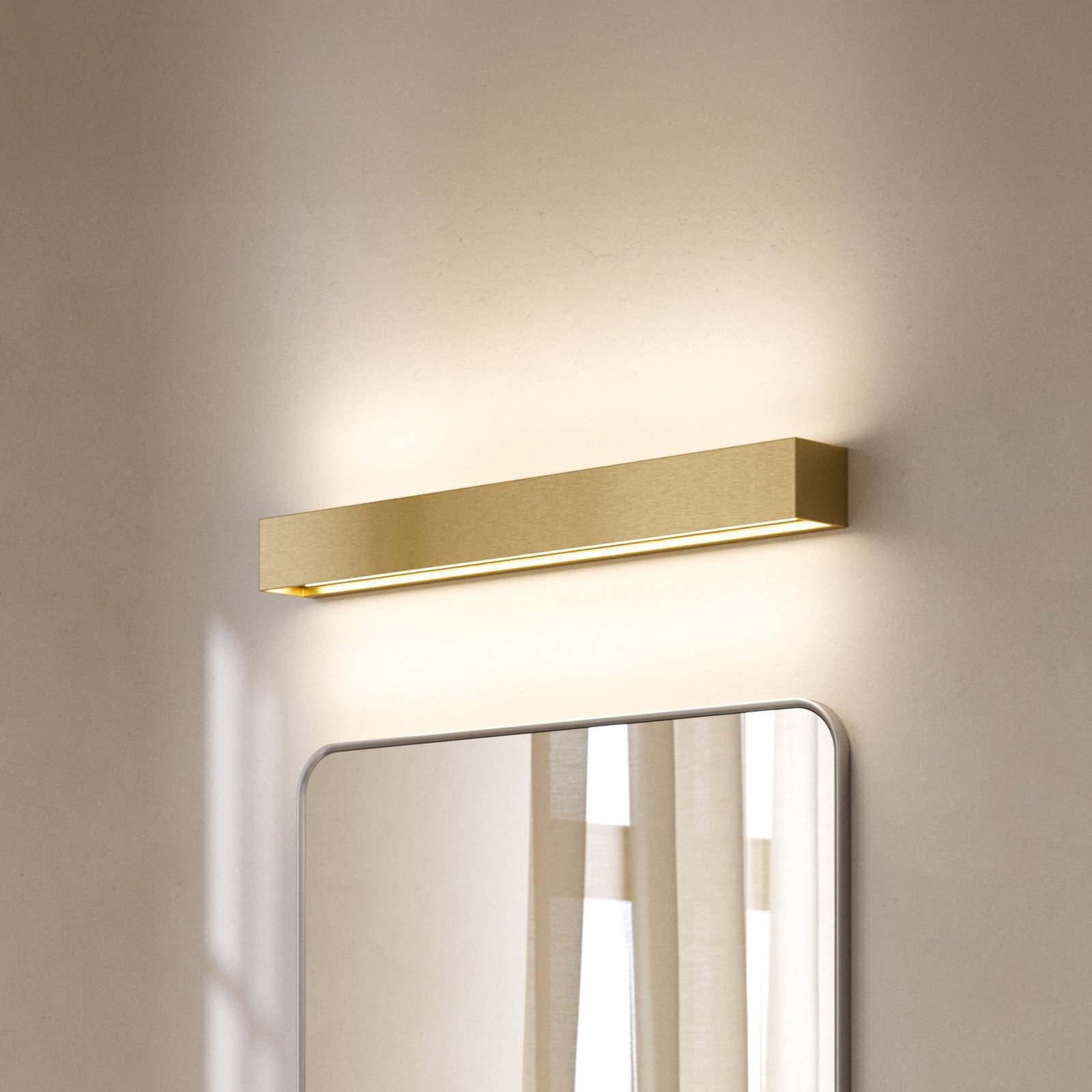 Linea W3 LED-Wandlampe messing 60cm, CCT, IP20 - Light-Point