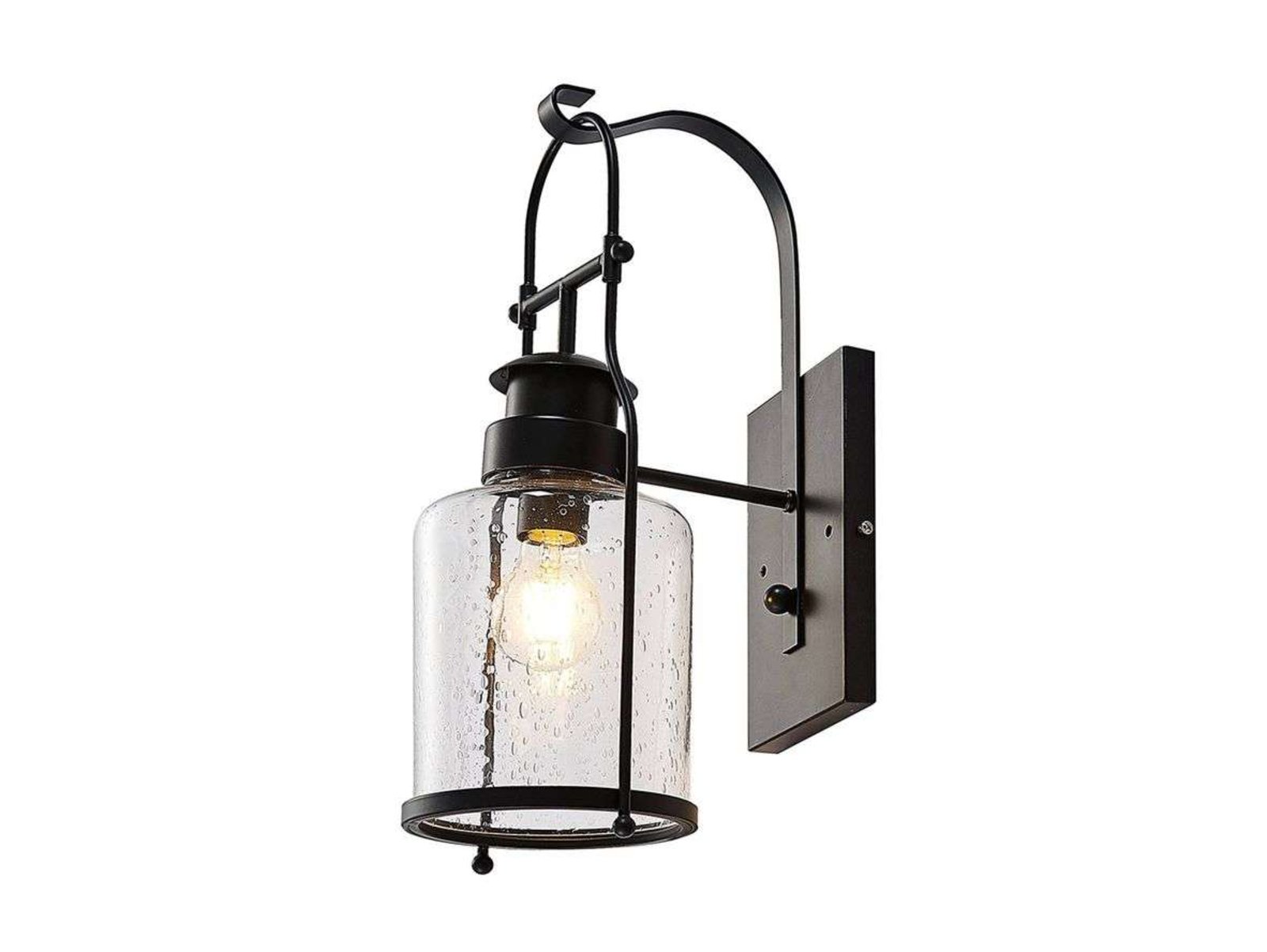 Rozalie Wall Lamp Clear/Black - Lindby