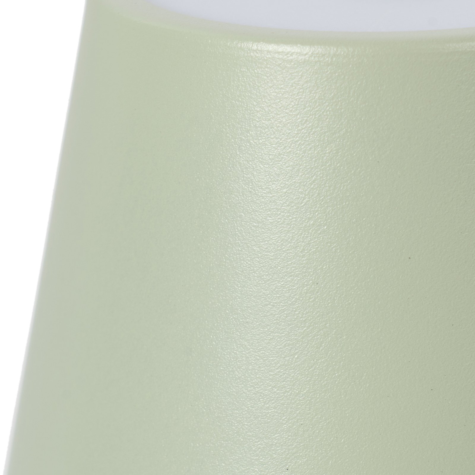 Lámpara de mesa Lindby LED recargable Janea CUBE, verde, metal