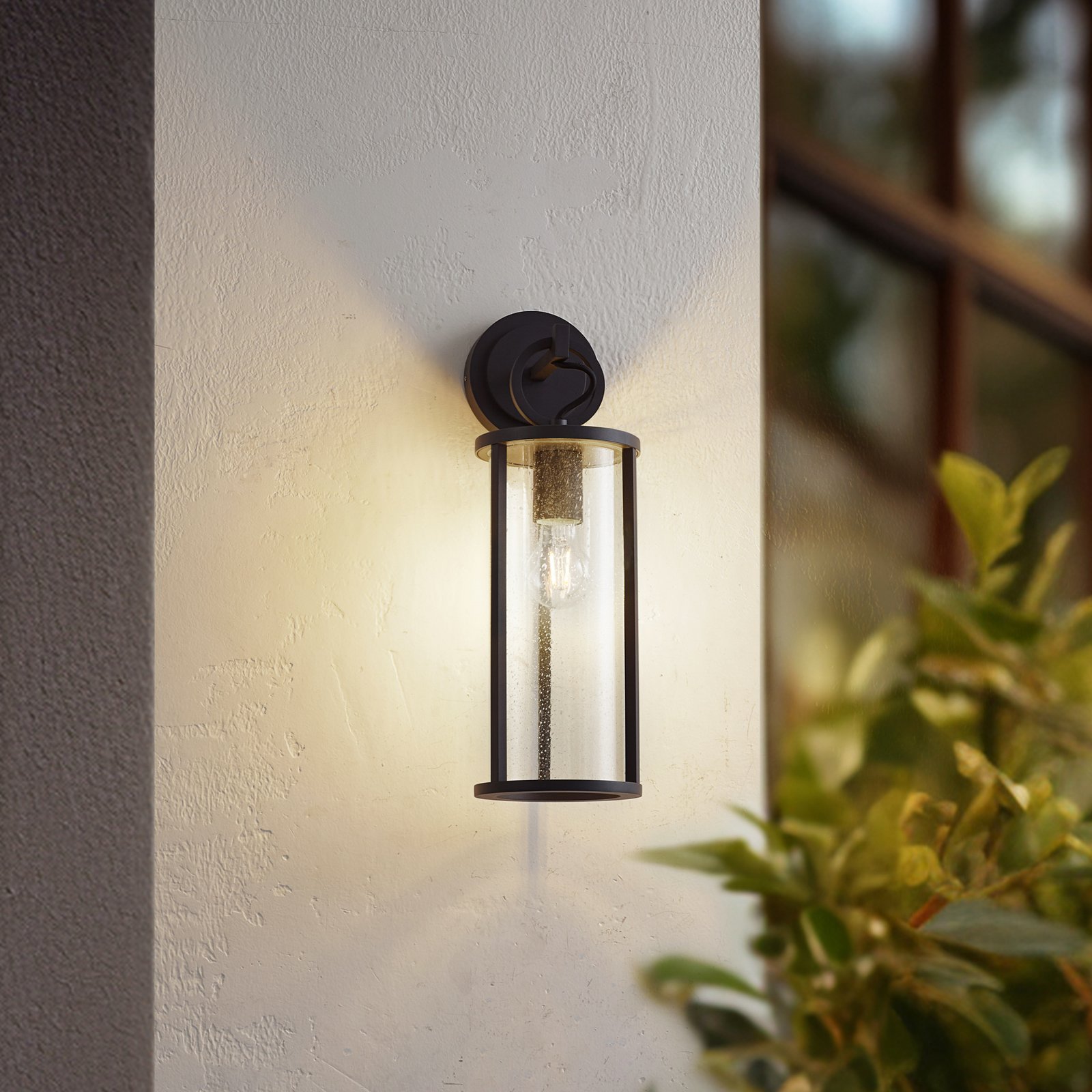 Lucande outdoor wall light Emmeline, bubbles, aluminium, height 45cm