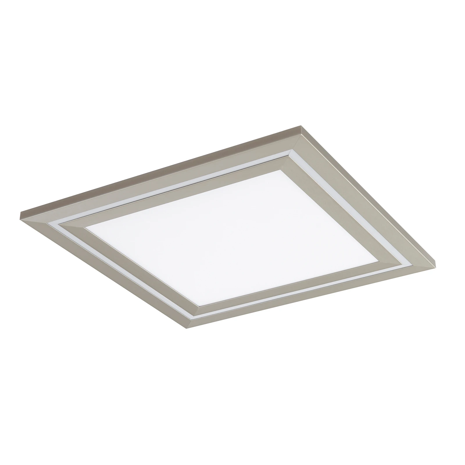 Lucande LED stropna svetilka Leicy, nikelj 60 cm RGB barvni tok