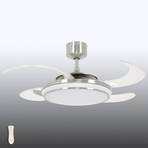 Beacon LED ceiling fan Fanaway Evo 1 chrome matt quiet